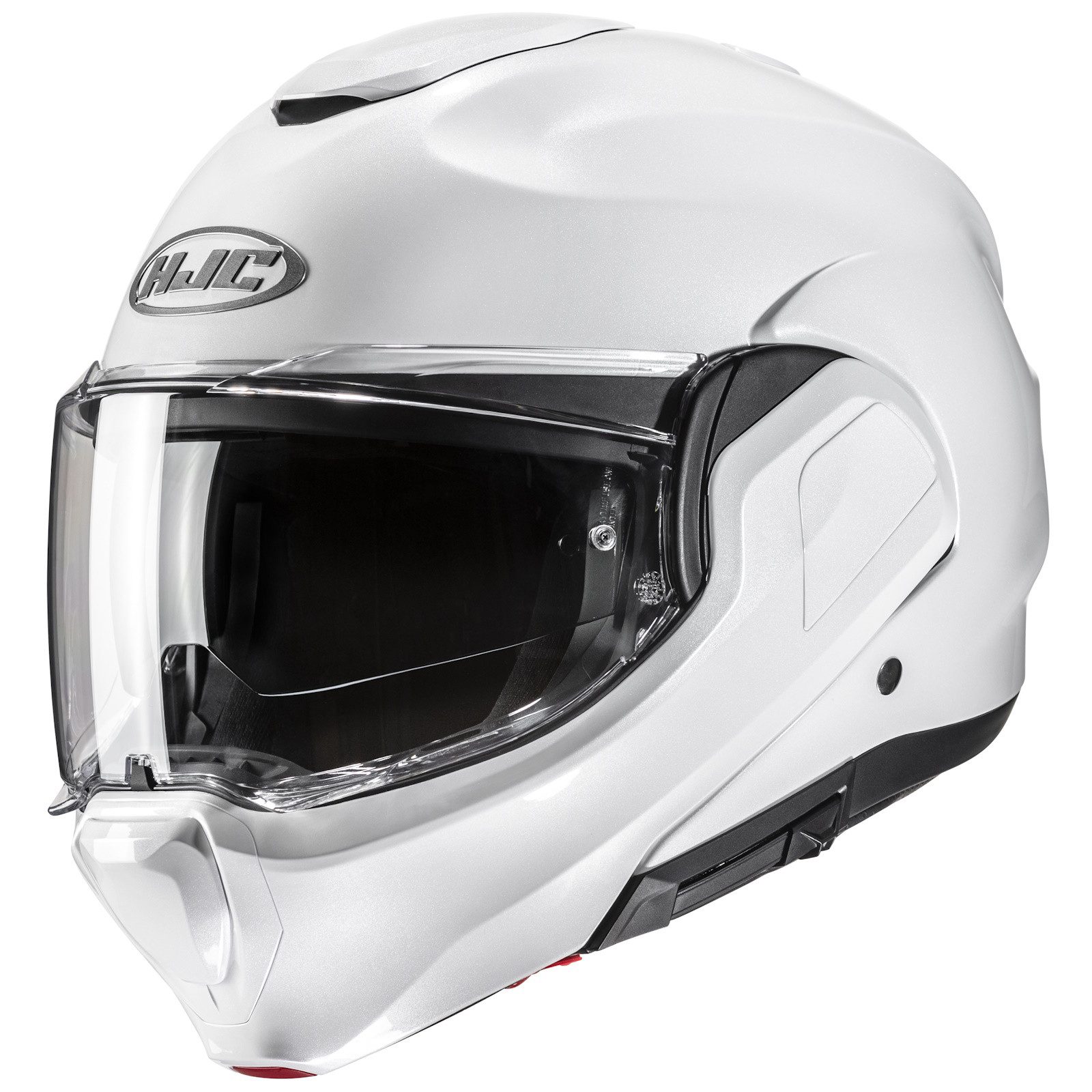 HJC Motorradhelm HJC F100 Solid Pearl White Klapphelm (1er Set)