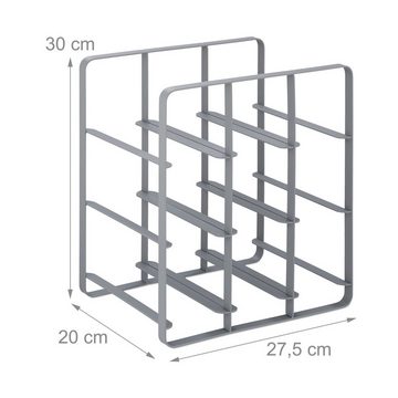 relaxdays Weinregal Weinregal Metall für 9 Flaschen