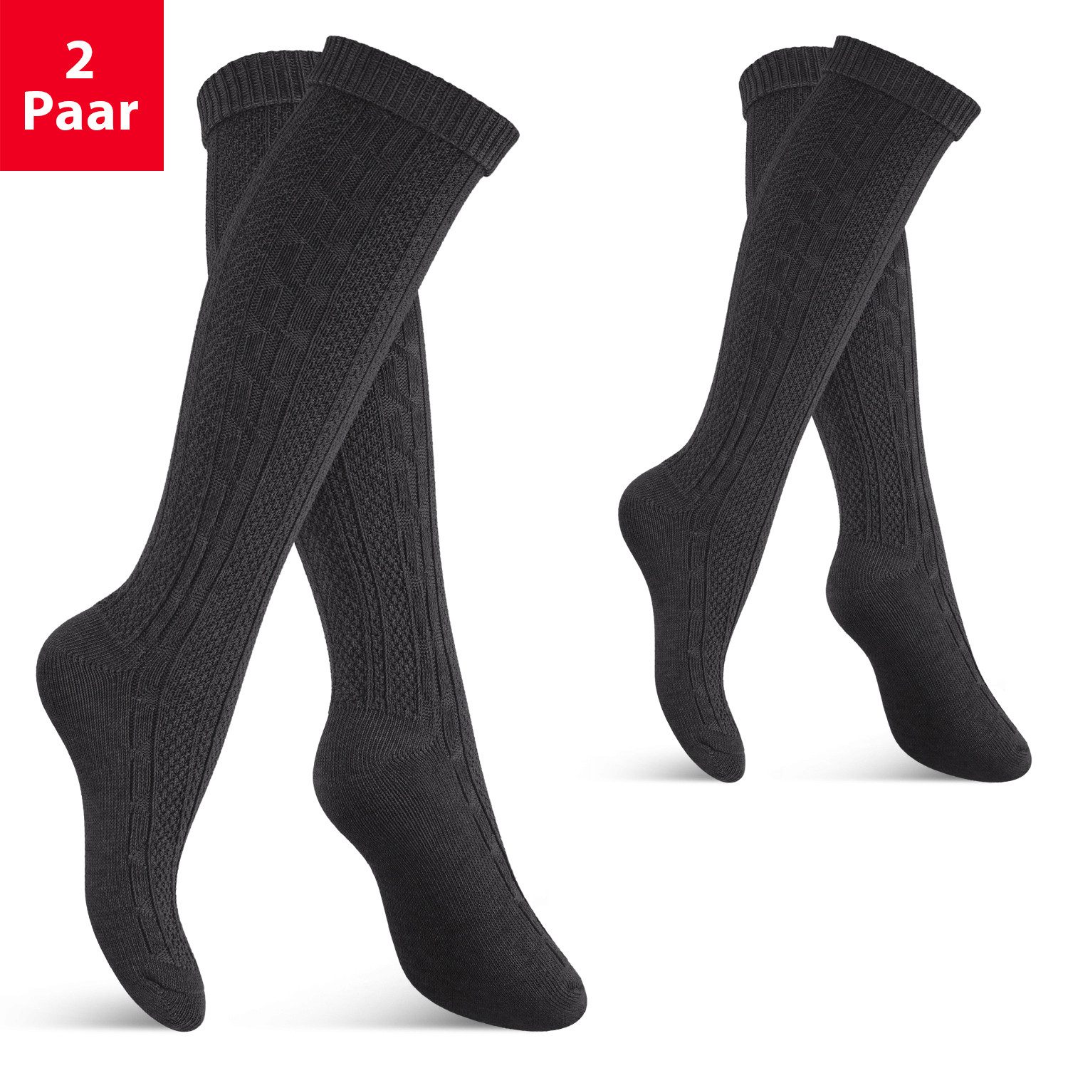 celodoro Trachtensocken Damen & Herren Trachten Oktoberfest Wiesn Kniestrümpfe (2 Paar)