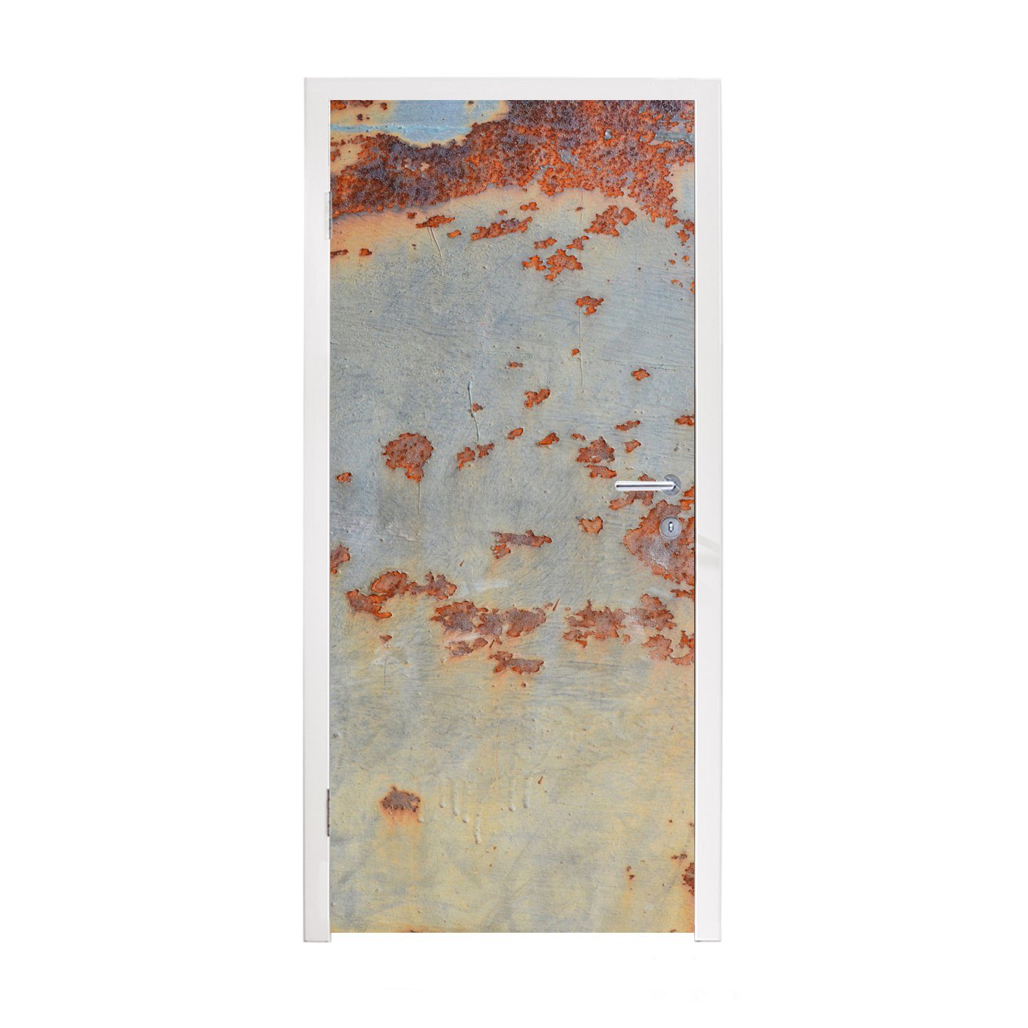MuchoWow Türtapete Rost - Wand - Rosa, Matt, bedruckt, (1 St), Fototapete für Tür, Türaufkleber, 75x205 cm
