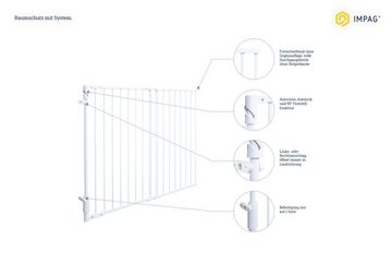 IMPAG Schutzgitter Treppenschutzgitter Treppenschutzgitter Easy Lock 70 - 110 cm, einseitige Befestigung