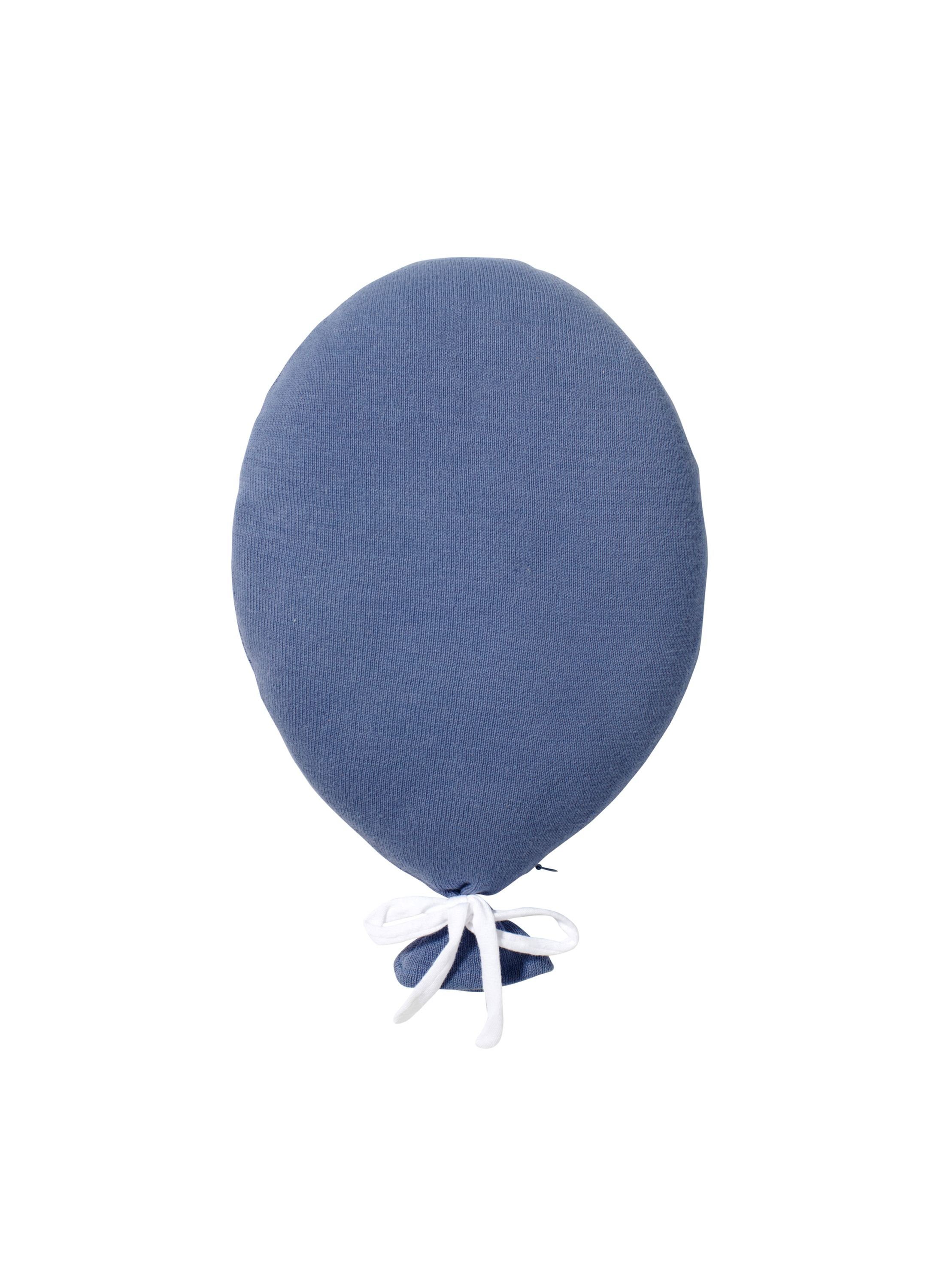Nordic Coast Company Wanddekoobjekt, Dekokissen Ballon Blau aus 100% zertifizierte Baumwolle Bezug abnehmbar Wanddekoration Babykissen Junge Mädchen ideal als Geschenk | Wandobjekte