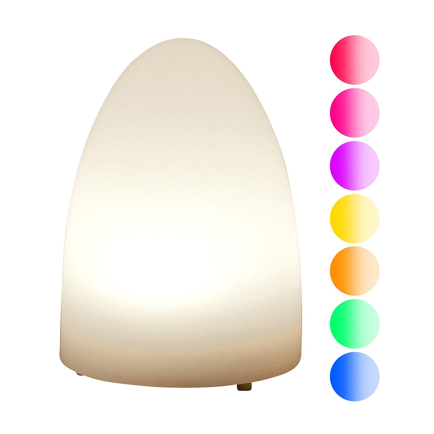 Fink LED Dekolicht GLOW LED Leuchte - H. 15cm x B. 11cm - weiß - Polyethylen - Lampe, LED Lampe Leuchte - Effiziente LED Beleuchtung für Ihr Zuhause