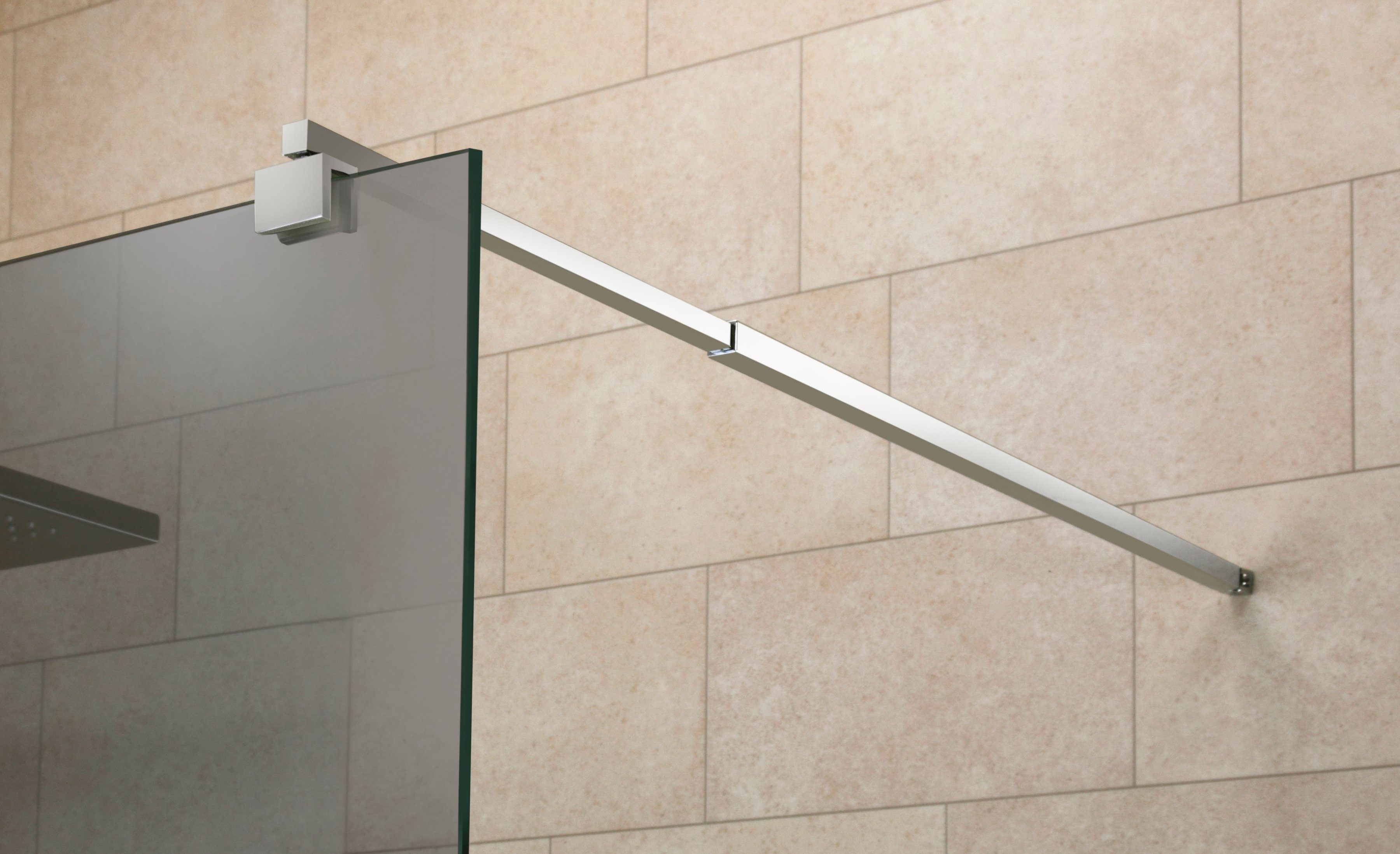 welltime Wandarm Wandhalterung Walk In, (1-tlg., Stabilisierungsstange 65-110 cm, für 5-8 mm Glasstärke)