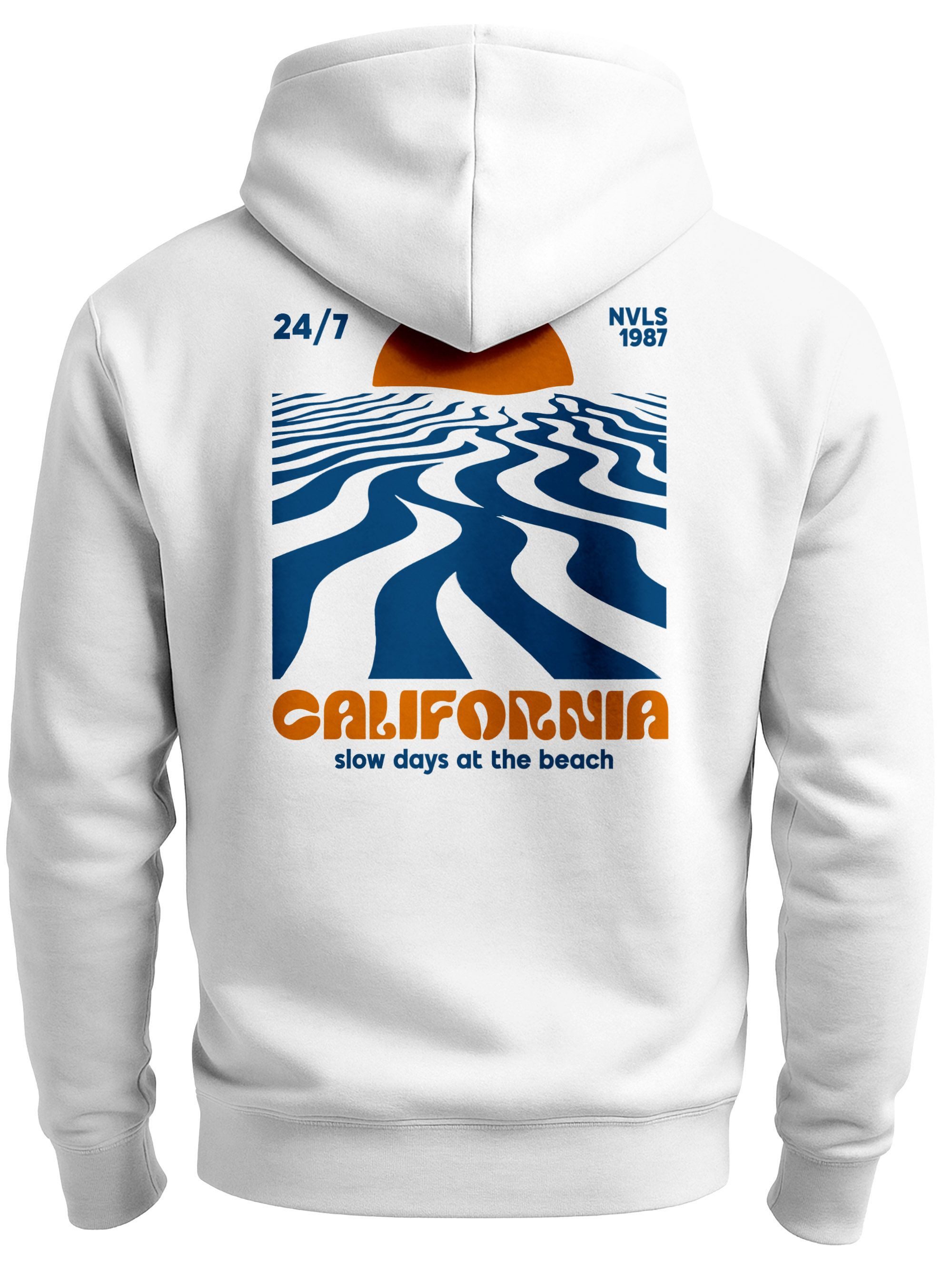 Sweatjacke Herren Sweatjacke Backprint Kalifornien USA Zipjacke Zip-Hoodie