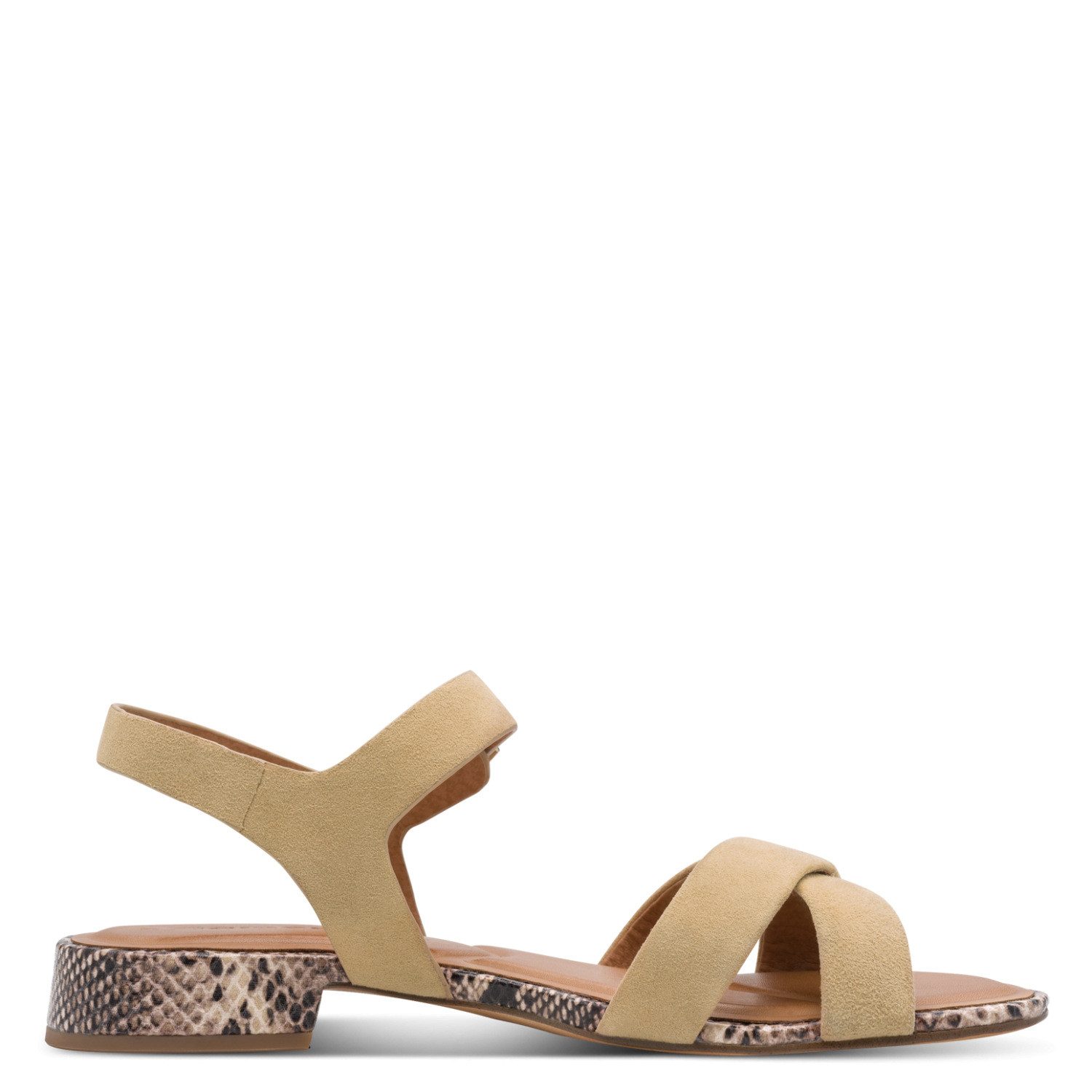 Tamaris Sandalette Blockabsatz, Sommerschuh, Riemchensandale mit Kreuzbandage