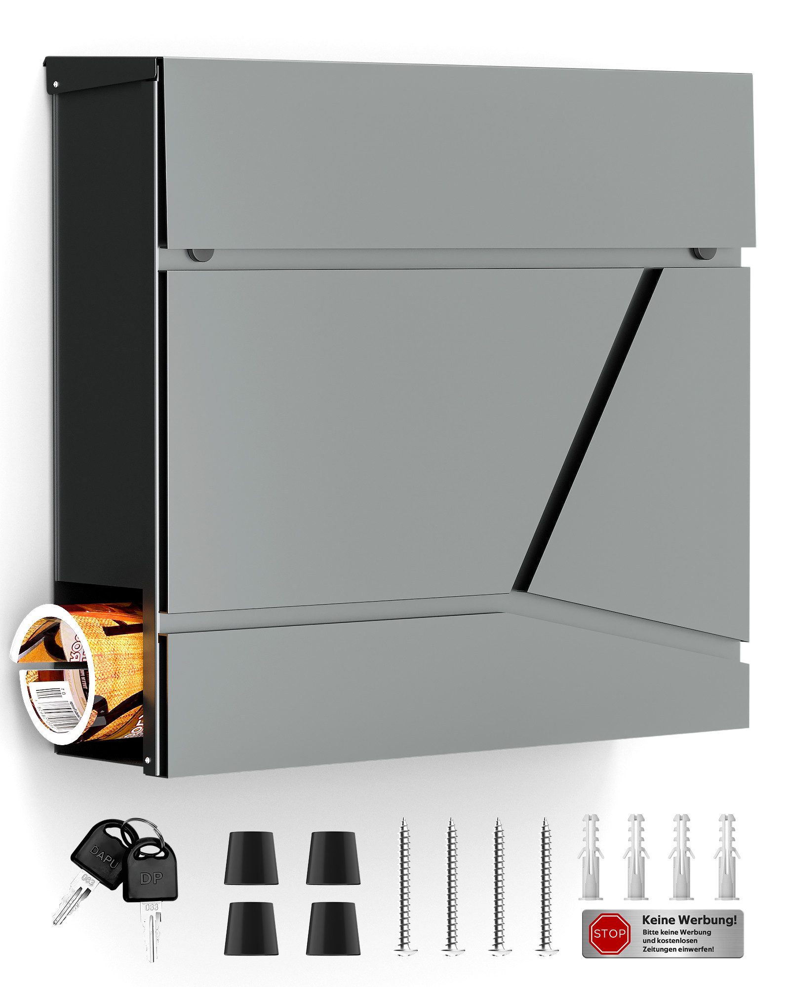 Jumpeak Wandbriefkasten Postkasten,Customizable nameplate,Briefkasten edels günstig online kaufen