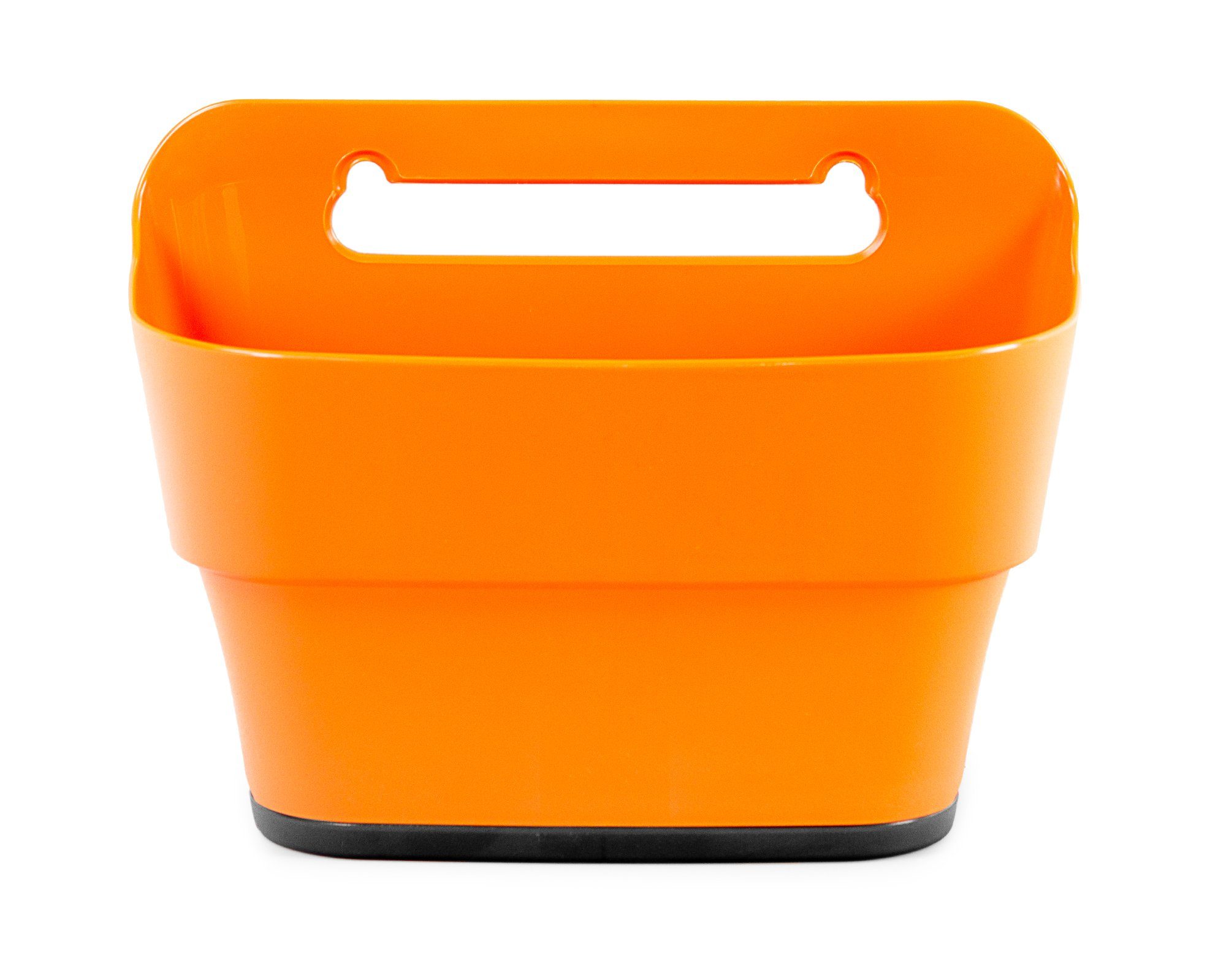 Wasserspeicher, ONDIS24 Liter mit Balkonkasten Pflanzvolumen, Orange 4 Wandhalterung PLAYMOOD Balkon, Blumentopf, Pflanzkübel, Balkonkasten