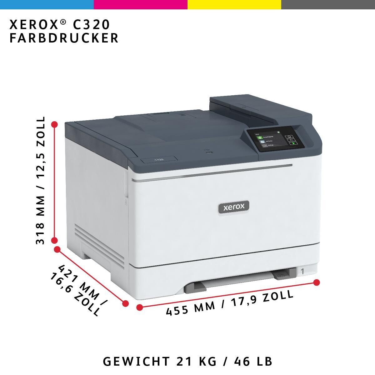 Xerox Xerox C320 A4 33 Seiten/Min. Wireless-Duplexdrucke Farblaserdrucker, (Duplexfunktion)