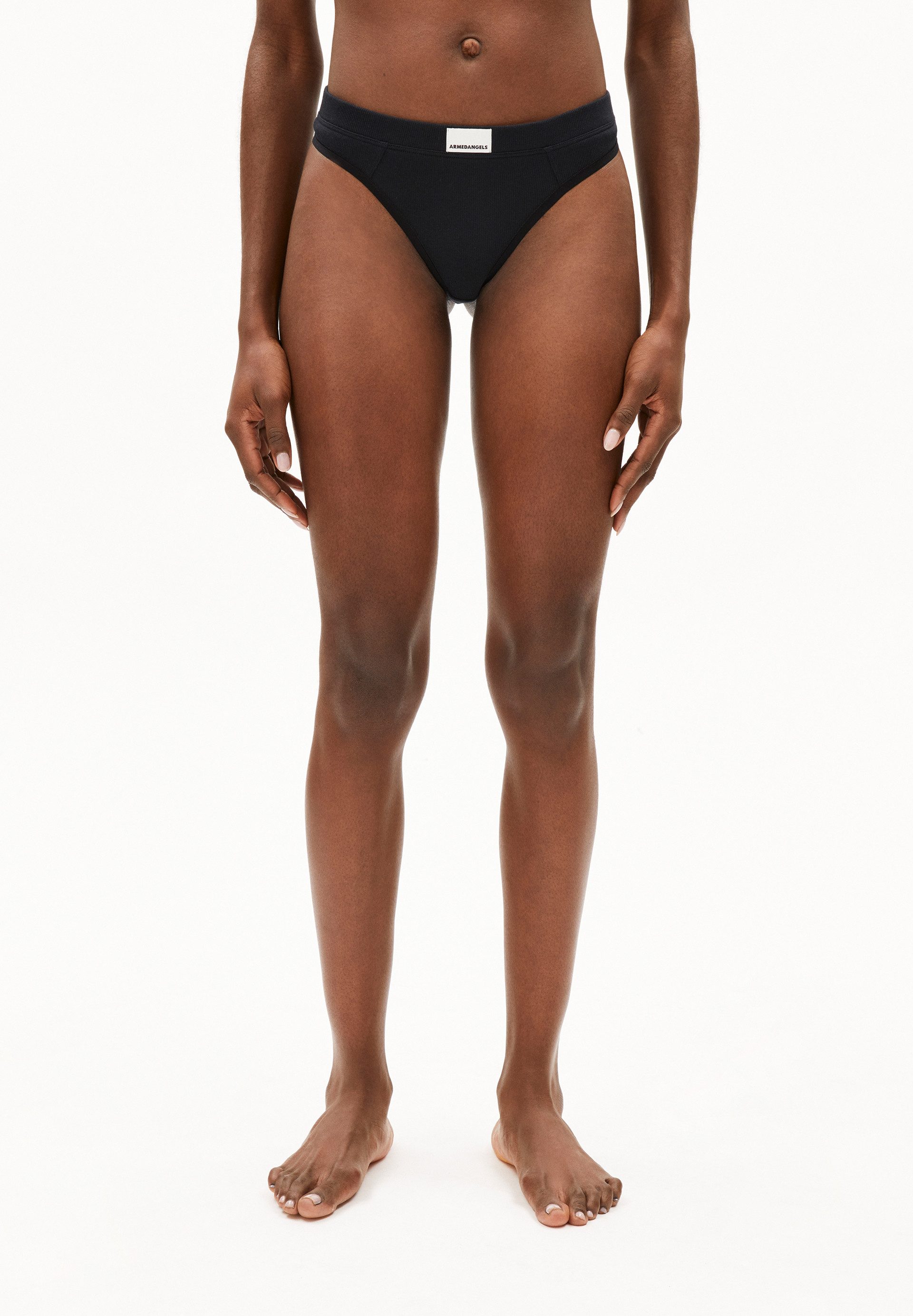 Armedangels Panty FAARA RIB Ripp-String aus Bio-Baumwoll Mix Fitted (1-St)