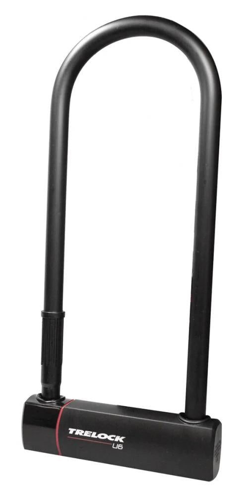 Trelock Rahmenschloss Trelock Bügelschloss U6 L 108×300 mm - schwarz, Bügeldurchmesser 16 mm
