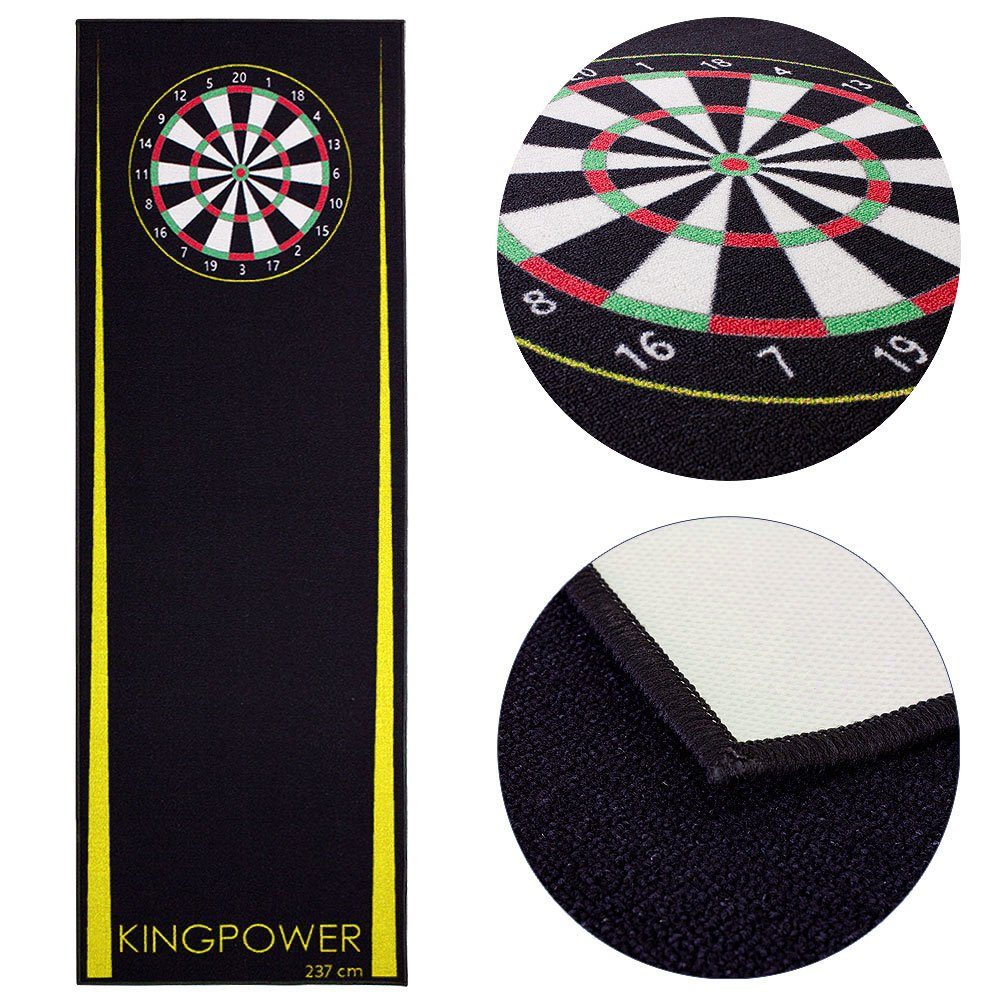 Dartmatte Darts Turnier Matte Dartteppich Dart Matte Dartmatte 237 x 80 cm Gelb