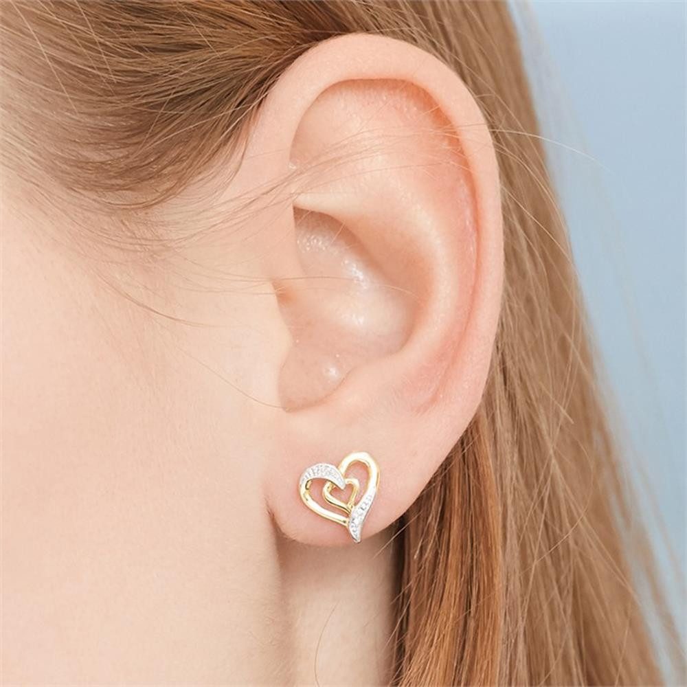 Unique Paar Ohrstecker 585er Gelbgold-Oh...