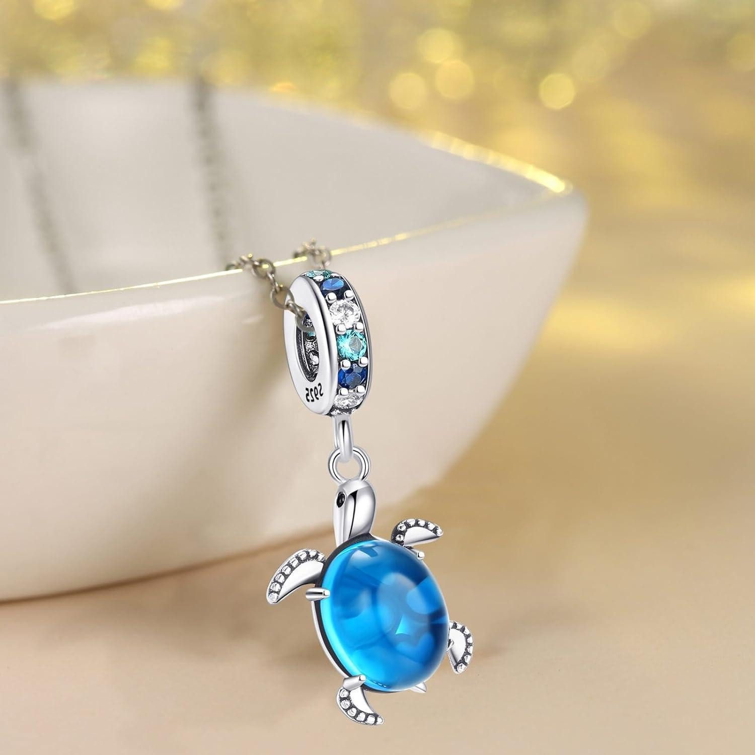 LuxusKollektion Charm Schmetterling Anhänger 925 Sterling Silber Schmetterling Meeresschildkröten Anhänger – Bild 4 von 5