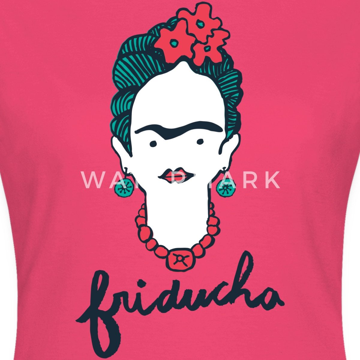 Spreadshirt T-Shirt Frida Kahlo Sketch Friducha Frauen T-Shirt (1-tlg) Slim Fit, fällt klein aus