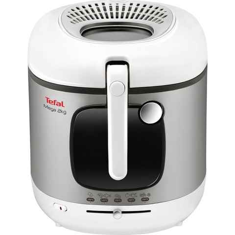 Tefal Fritteuse FR4800 Mega XXL, 2100 W, herausnehmbarer Innenbehälter, Anti-Geruch-Filter, Sichtfenster