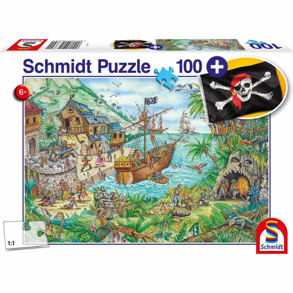 Schmidt Spiele Puzzle In der Piratenbucht, 100 Puzzleteile