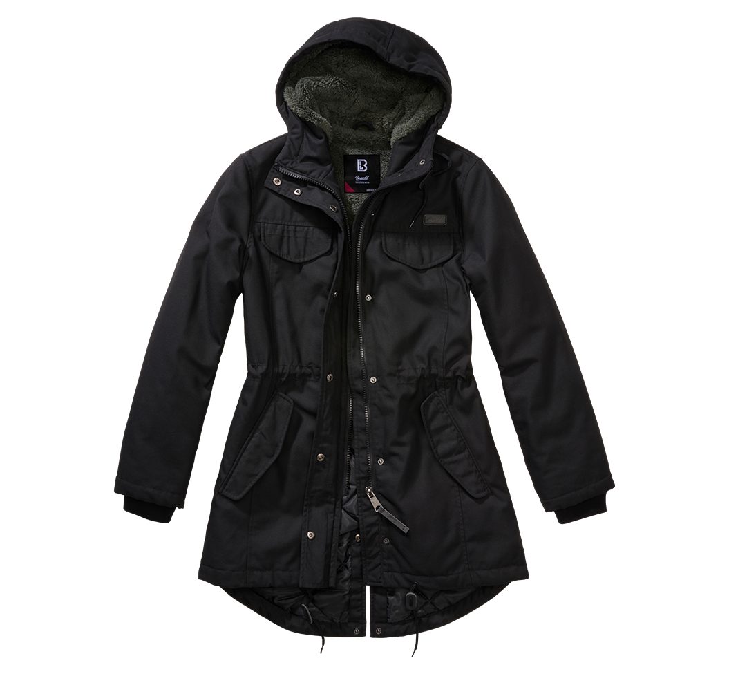 Brandit Parka Damen Winter Jacke Parka Mantel Outdoor Jacke warm Teddyfell