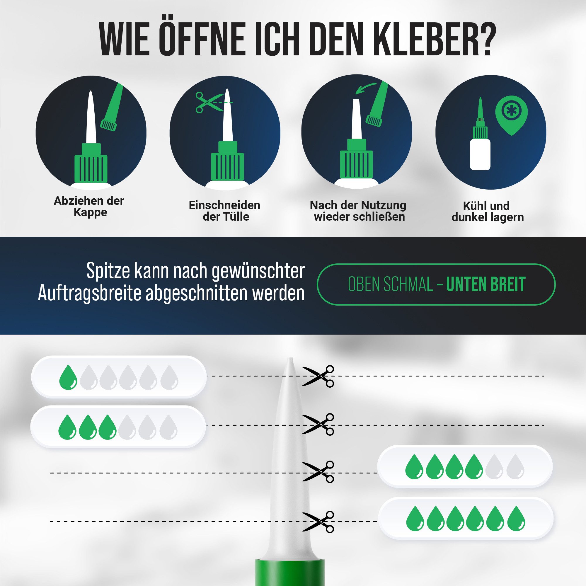 Top2Glue Sekundenkleber Top2Glue Sekundenkleber 20g – Industriequalität, mittelviskos, stark, (1-tlg) – Bild 5 von 5