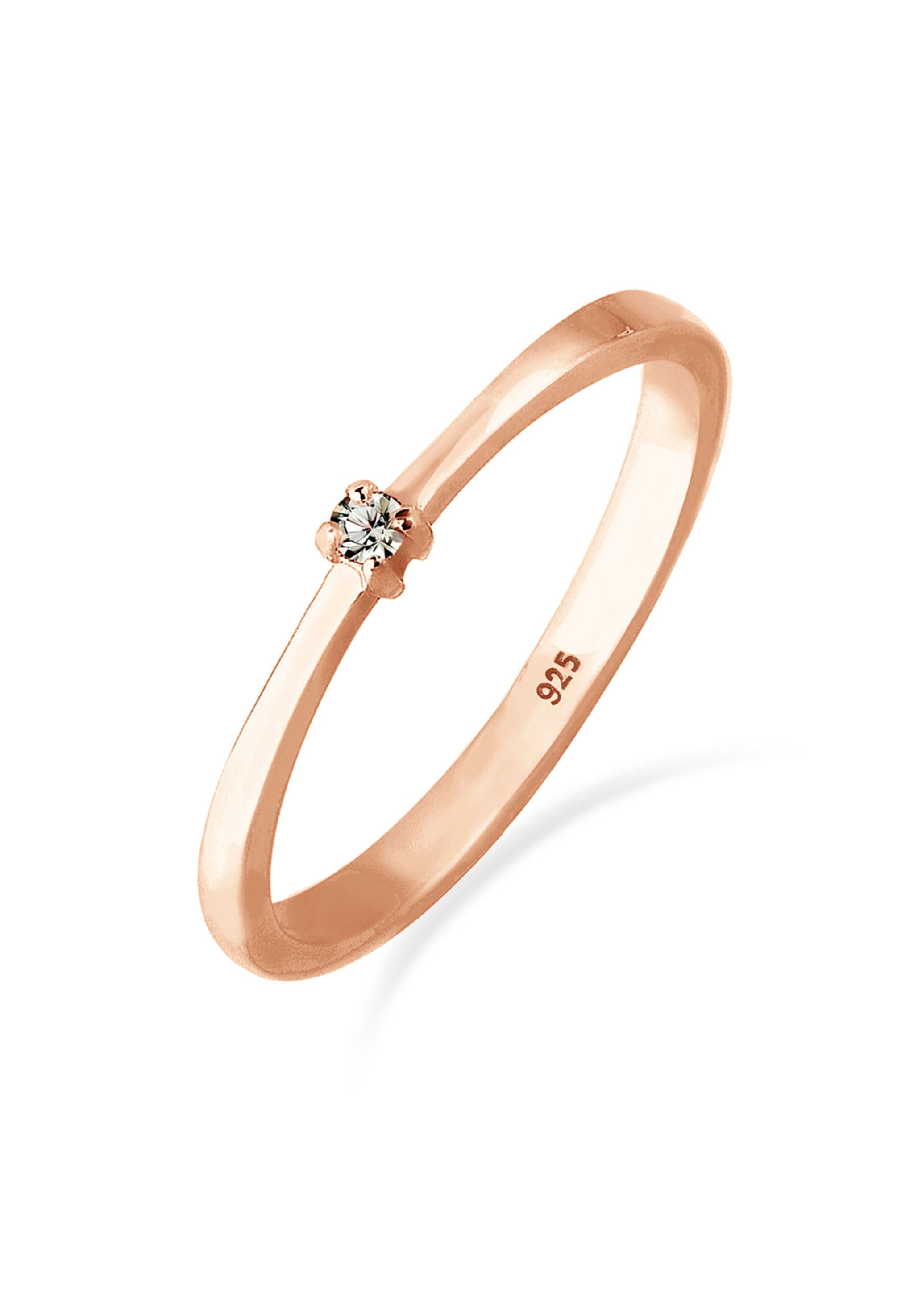 Elli Fingerring Solitär 925 Silber, mit Kristallen von Swarovski® günstig online kaufen