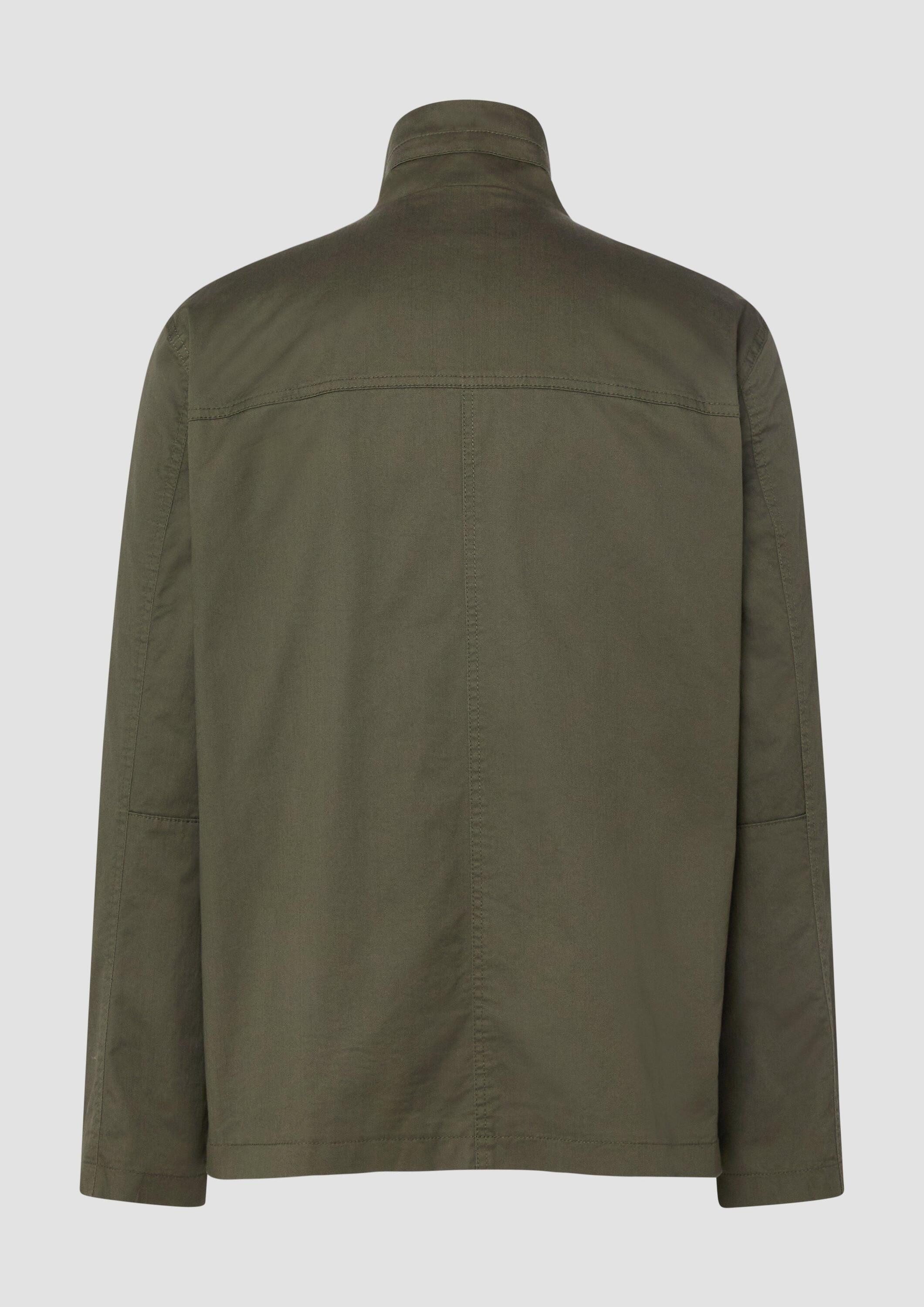 s.Oliver Funktionsjacke Outdoor-Jacke Baumwolljacke mit Twill-Struktur und aufgesetzten Taschen