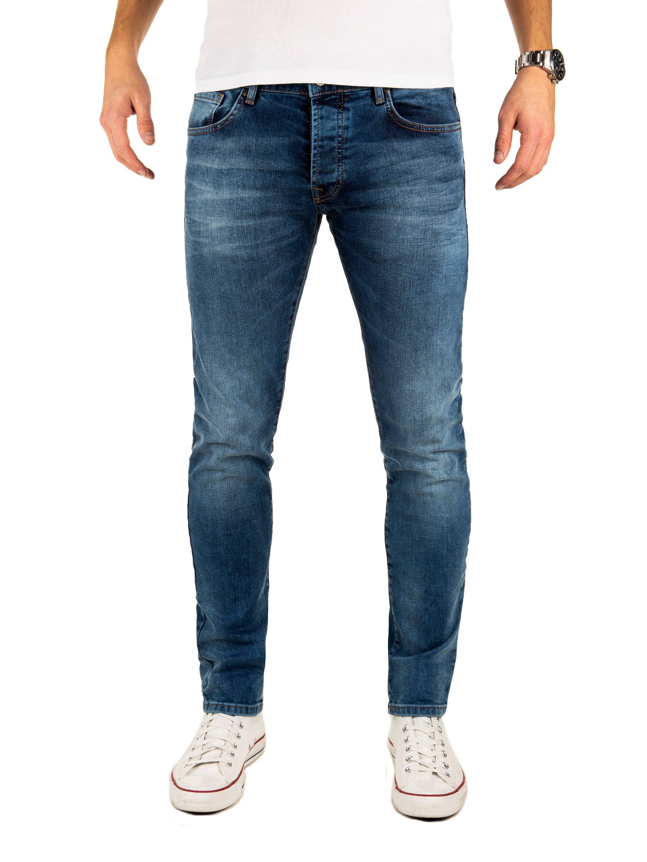 WOTEGA Slim-fit-Jeans WOTEGA - Jeans Rick 5-Pocket-Style Blau (insignia blue 194028) | Stretchjeans