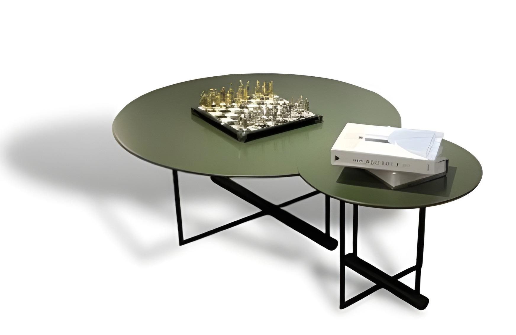 Xlmoebel Satztisch XLMOEBEL Couchtisch Holz modern grün oval, Made in Europa