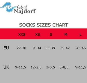 gabriel najdorf Skisocken Wintersocken Kniesstrümpfe Kompressionssocken kinder skisocken (Beutel, 2 Paar) mit extra starker Polsterung höchste Wärmeisolation Damen,Herren und Kinder Skisocken