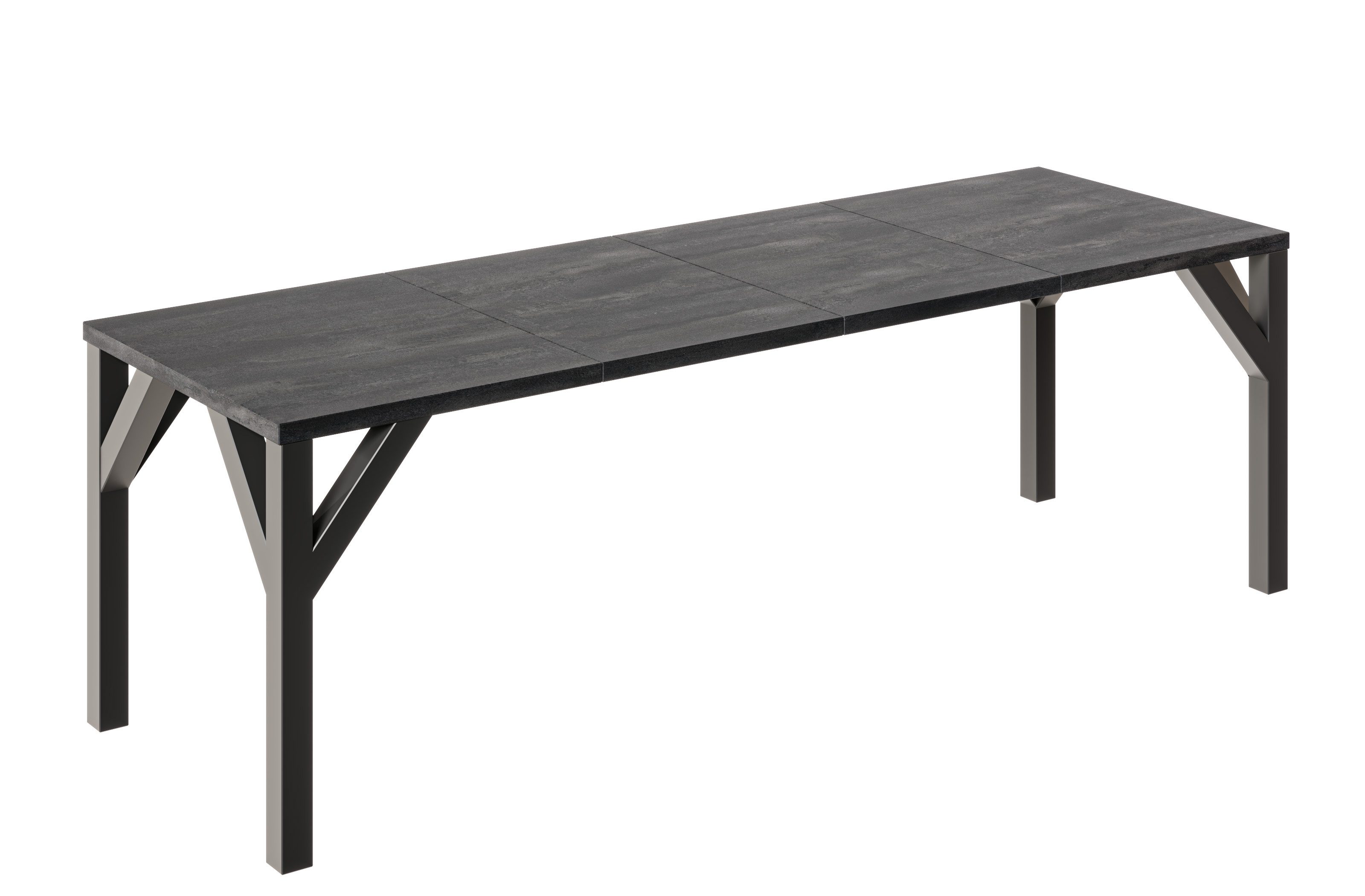 Endo-Moebel Esstisch "Baltika" ausziehbar 130-240cm / 130-185cm erweiterbar Vierfuß-Gestell, bis zu 10 Personen, stabil