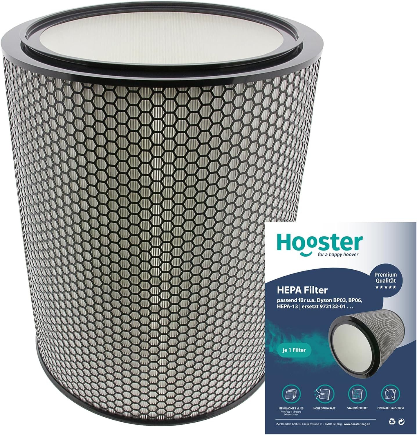 Hooster Luftfilter 1 Filter passend für DYSON Luftreiniger Purifier Big+Quiet BP03 BP06, Formaldehyde, Ersatz für Dyson 972132-01