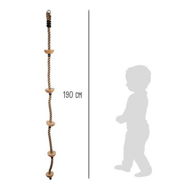 Small Foot Kletterseil mit Fußtritten aus Holz Kletterseil (Set, 1-tlg., 1), Länge 190 cm, Belastbarkeit 100 kg