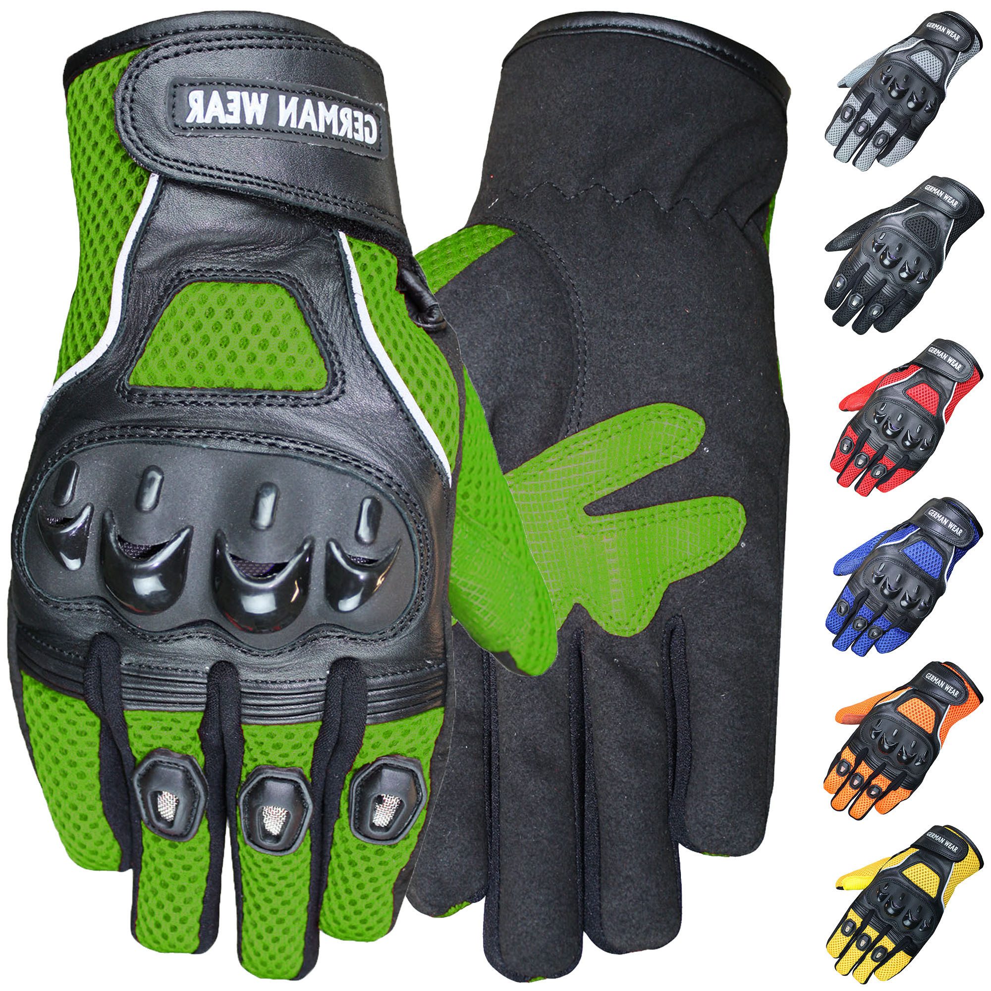 German Wear Motorradhandschuhe GW400G-M9 Motocross Biker Handschuhe Leder- günstig online kaufen