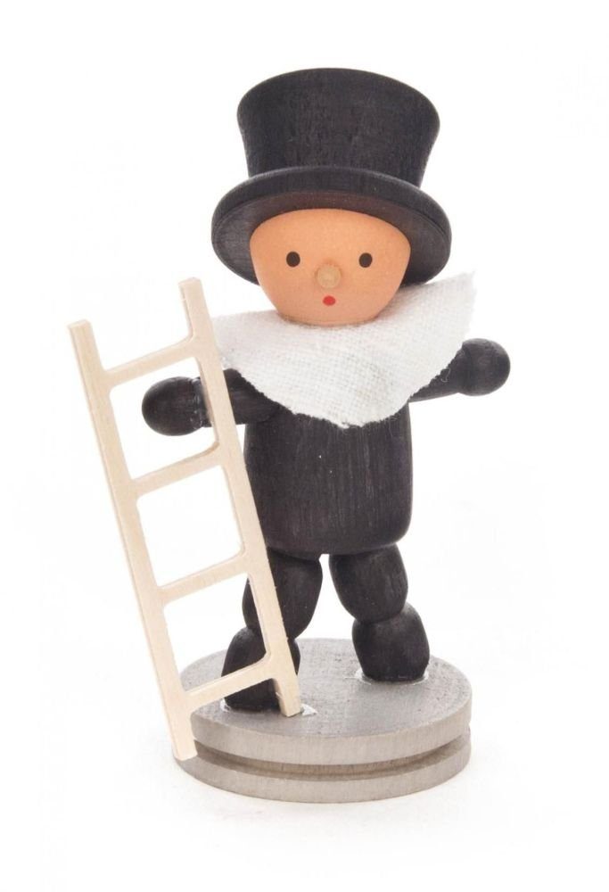 Dregeno Erzgebirge Weihnachtsfigur Miniaturfiguren Pflaumentoffel BxHxT 45x65x28mm NEU, mit Leiter und Zylinder