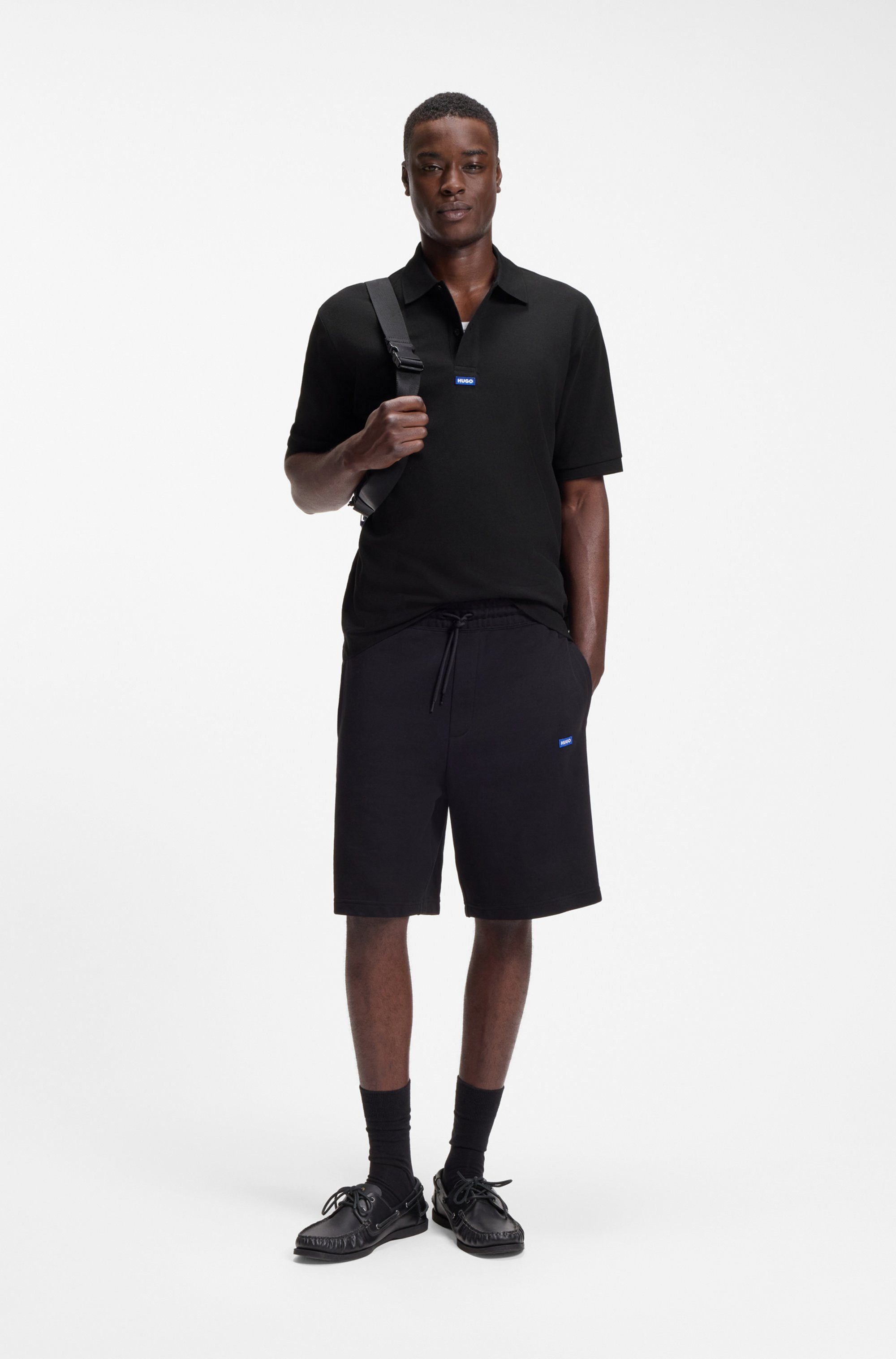 HUGO Poloshirt Nolitos Polokragen, Loose Fit, reine Baumwolle