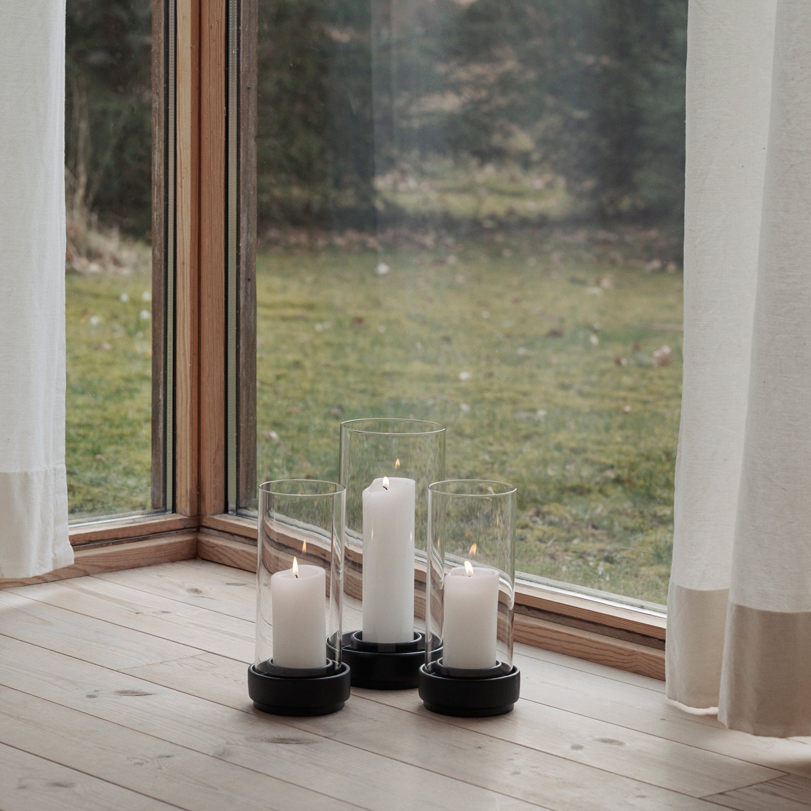 Stelton Kerzenlaterne, stelton Windlicht HURRICANE - small black Schwarz