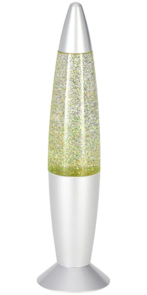 EGLO LED Tischleuchte GLITTER, RGB, LED fest integriert, LED Lavalampe Glitter, RGB Glitzerlampe mit Timer und Farbwechsel