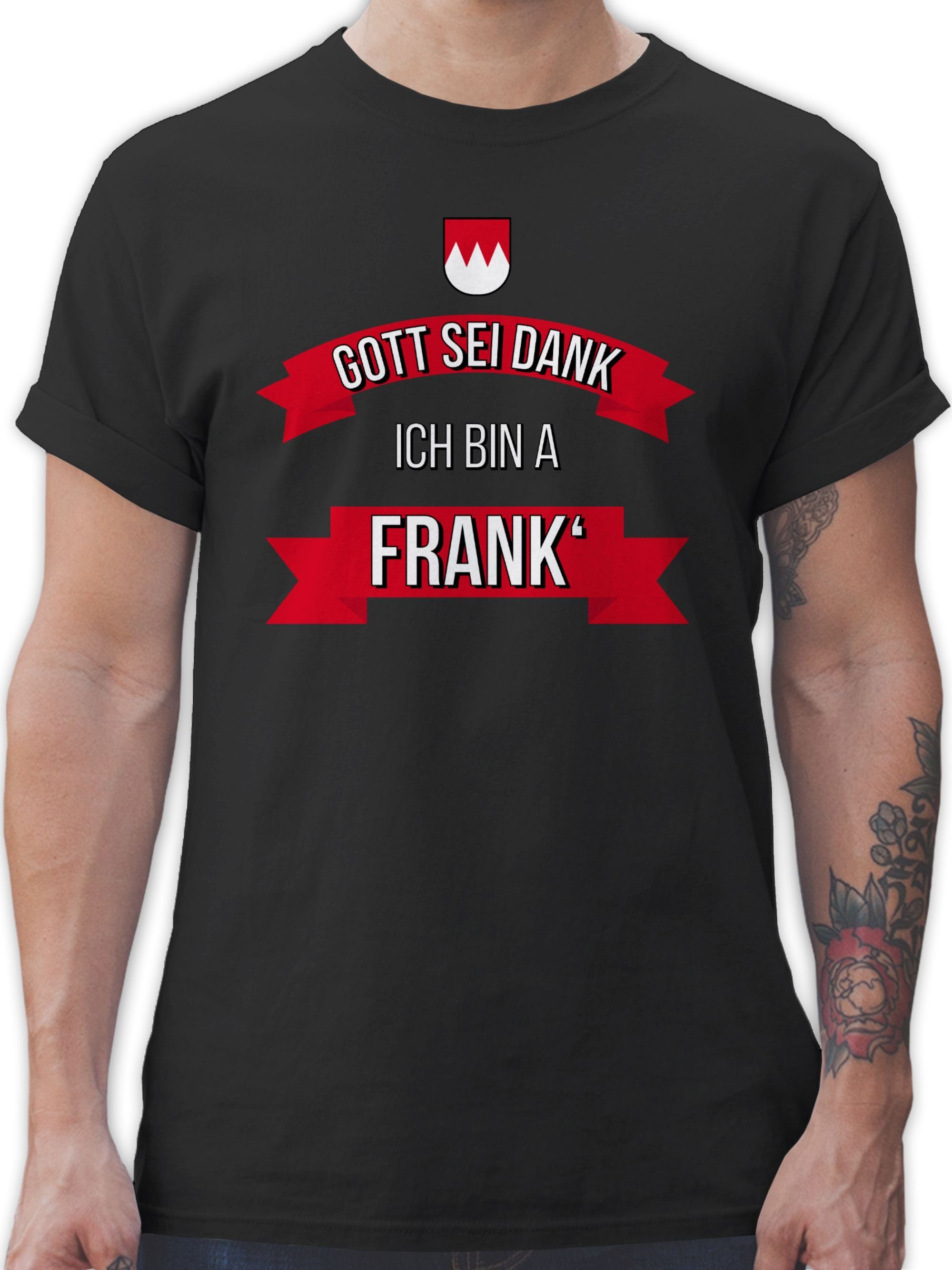 Shirtracer T-Shirt Gott sei Dank ich bin a Frank Franken Kinder 1 Schwarz