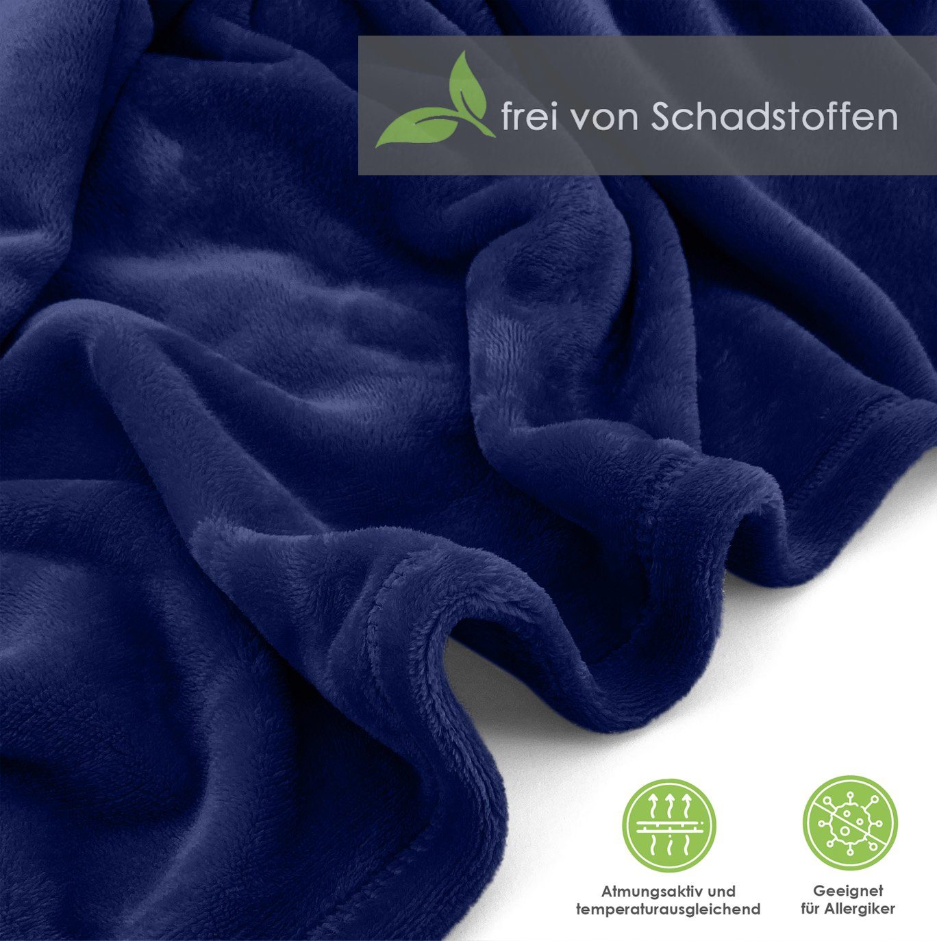 Wohndecke Premium Super Soft Flanell Kuscheldecke Sofadecke, heimtexland, super weich und flauschig, Allergiker geeignet, atmungsaktiv