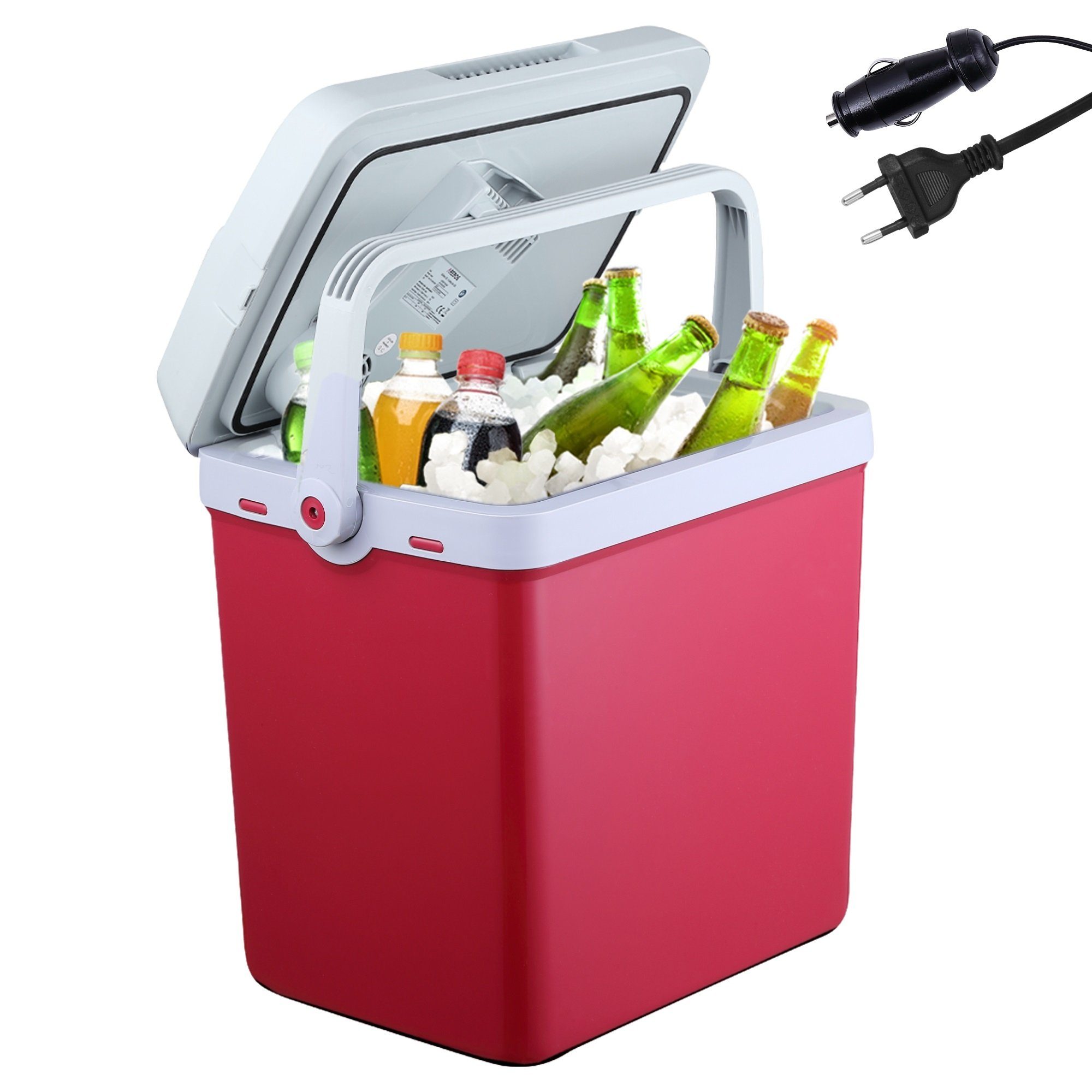 Elektrische Kühlbox 25L, Mobil Kühlschrank ECO Modus, Kühlen & Warmhalten