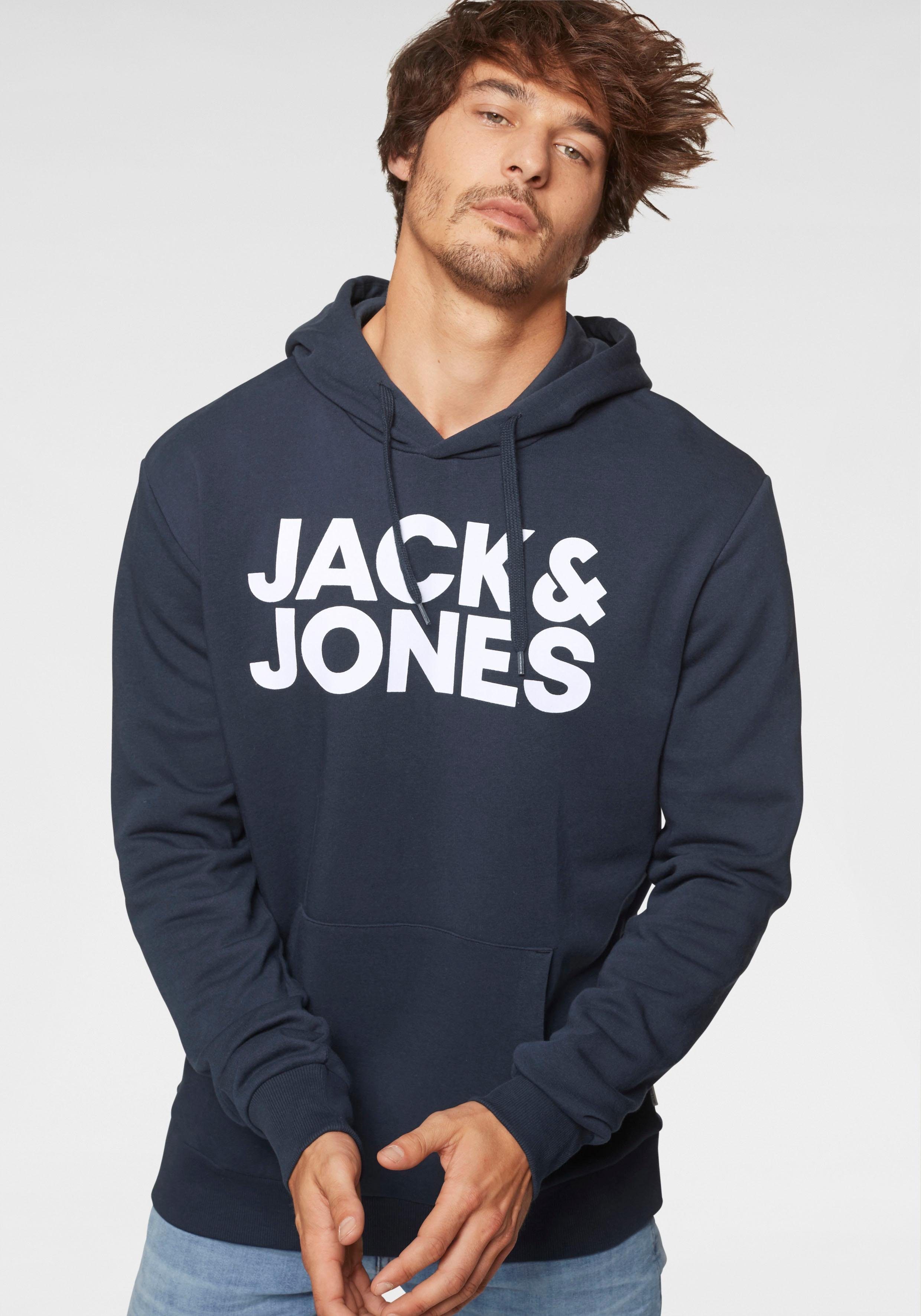 Jack & Jones Kapuzensweatshirt JJECORP Kapuze und Frontprint bedruckt, modi günstig online kaufen