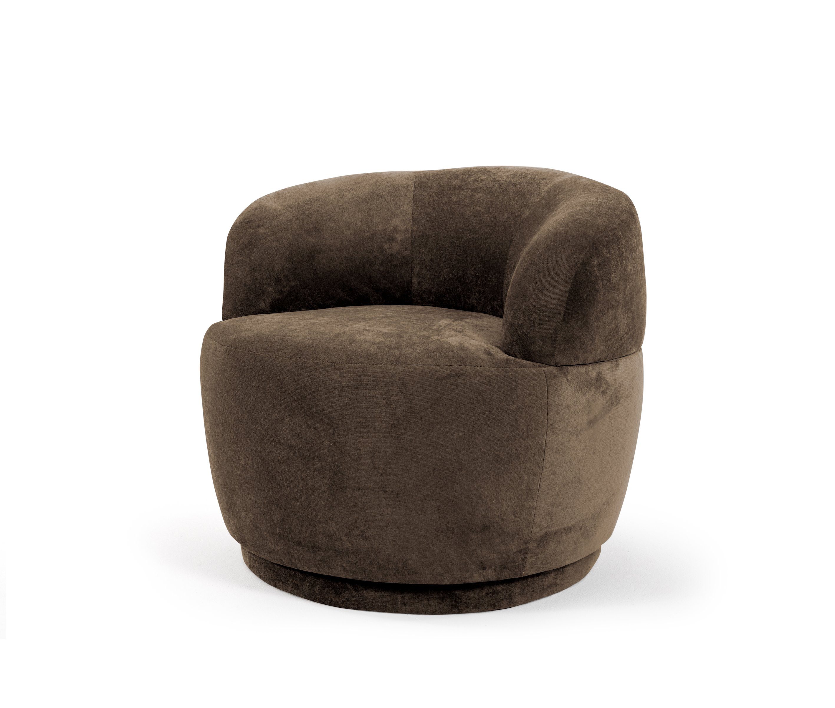 AMARIS Stoff-Bezug Elements rund Die unseren Grad, Wohnzimmer zu 'Pitt' Sessel drehbar Sofas Ergänzung perfekte Samt Braun 360 od. Drehsessel