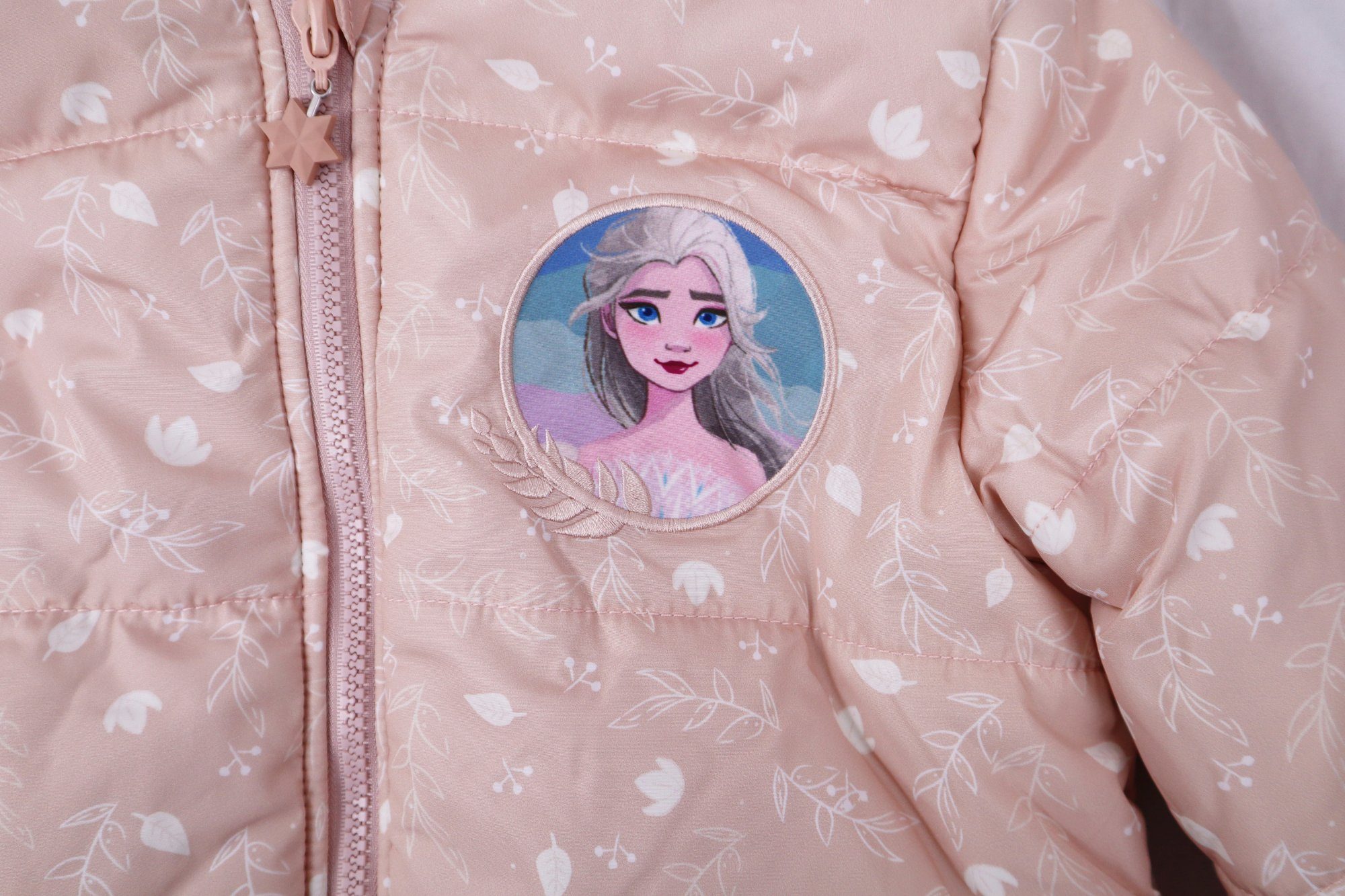 Gr. Frozen 92 Eiskönigin Kinder Jacke Mädchen Beige Winterjacke Disney 128, Die Elsa bis