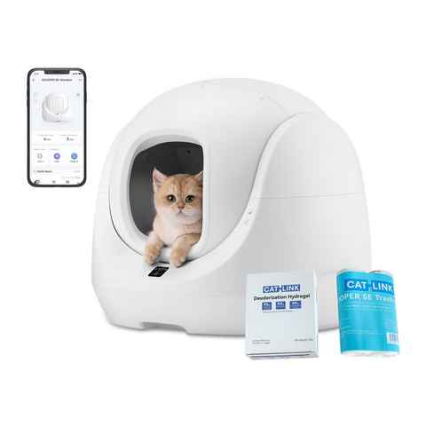 CATLINK Katzenecktoilette Intelligente Selbstreinigende, App Fernbedienung, für Mehrere Katzen, Geruchskontrolle, Geeignet für Katzen von 1,5-10 kg