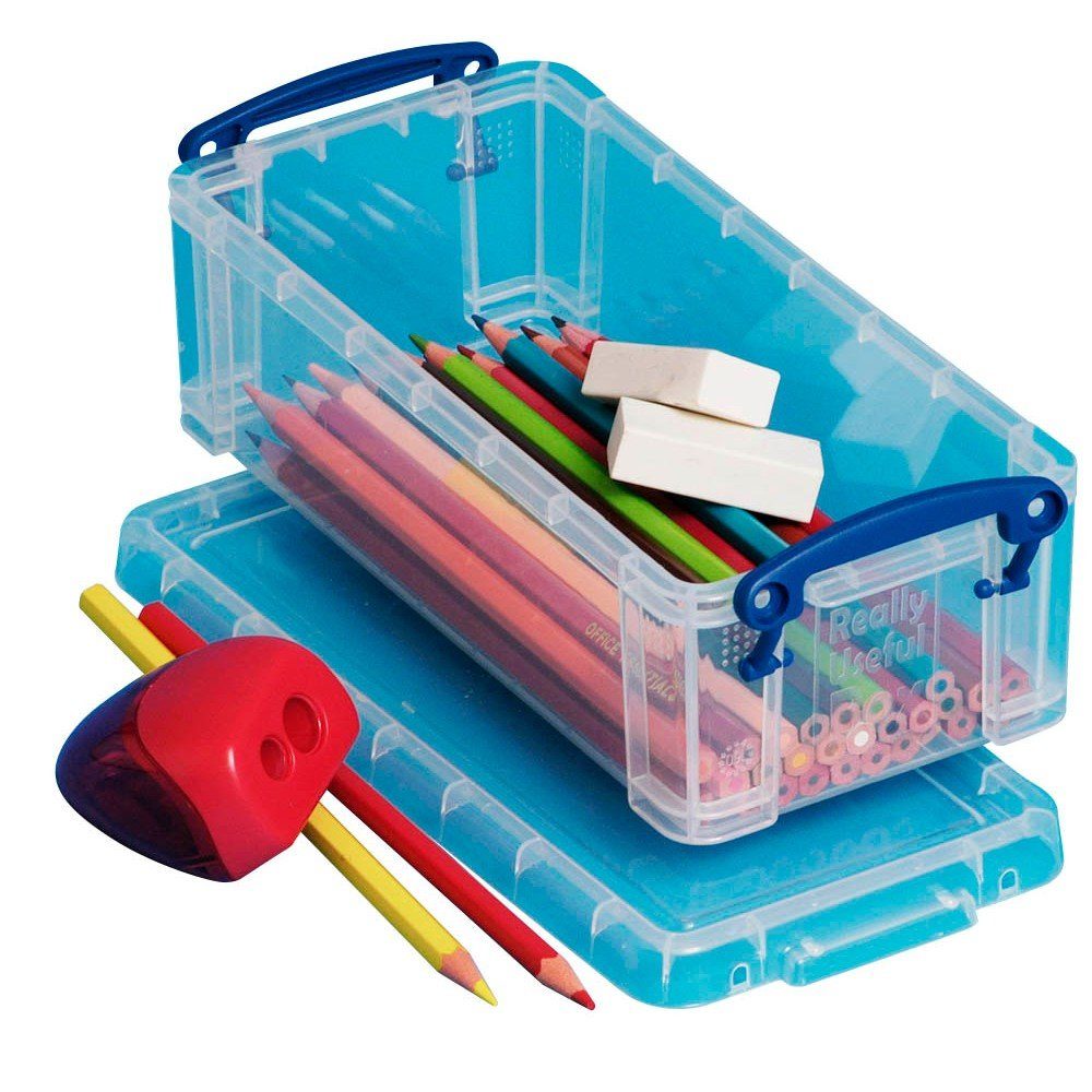 REALLYUSEFULBOX Aufbewahrungsbox 1 Aufbewahrungsboxen 0,9 Liter mit Deckel - transparent