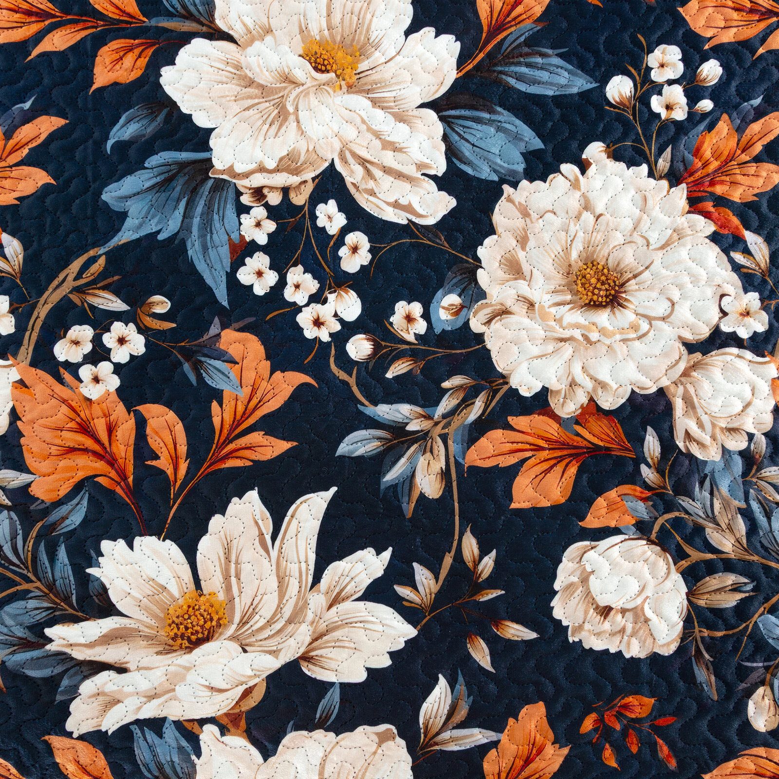 Design91 Bettüberwurf FLOWER Tagesdecke Blumenmuster, Gesteppte Patchworkdecke 170x210 220x240 200x220 – Bild 3 von 5