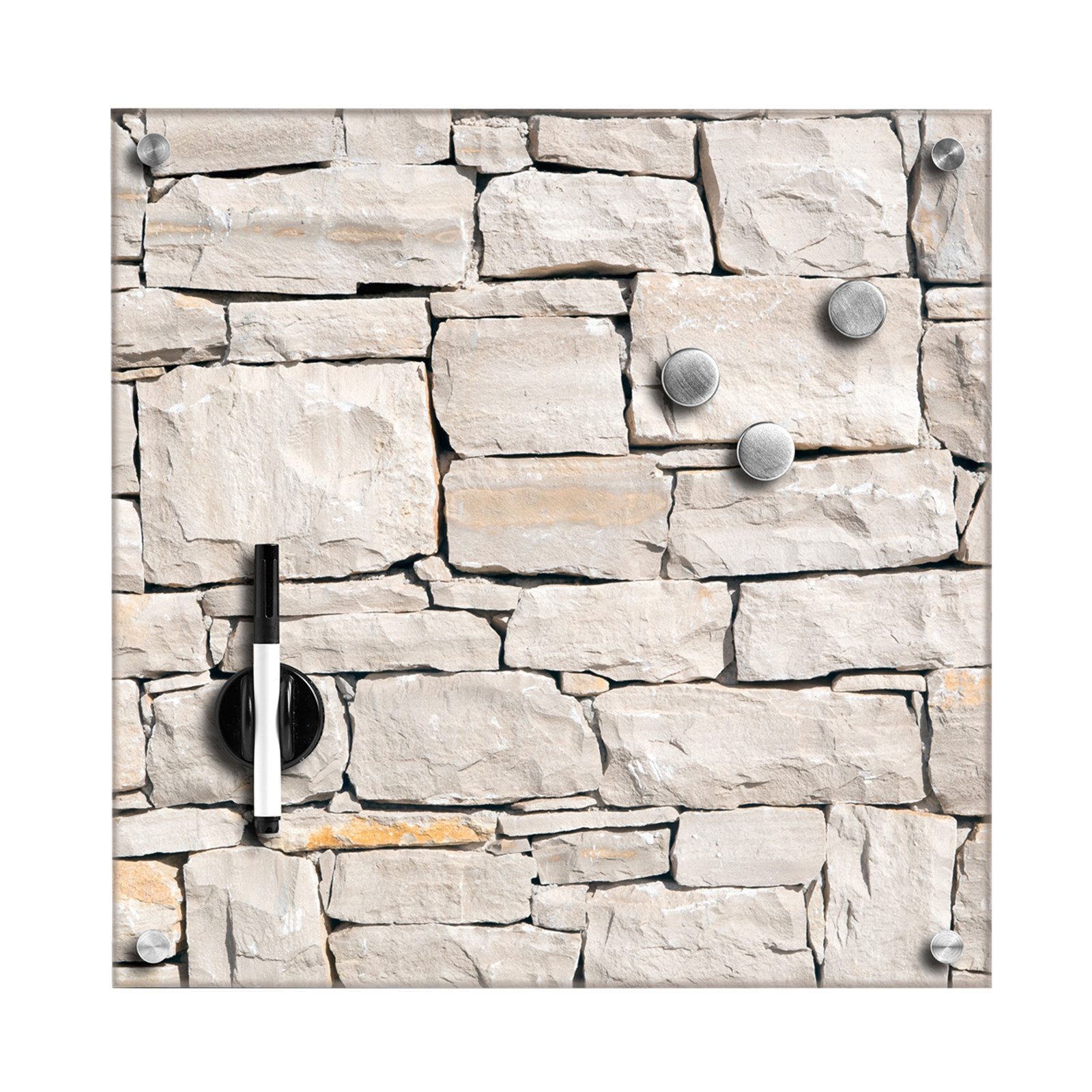 HTI-Living Memoboard Memoboard Glas Stone, (Stück, günstig online kaufen