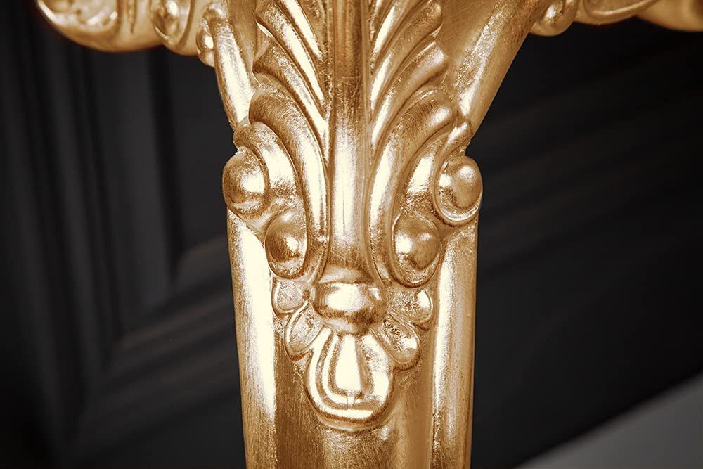LebensWohnArt Konsolentisch gold KINGDOM 110cm Konsole Barocke