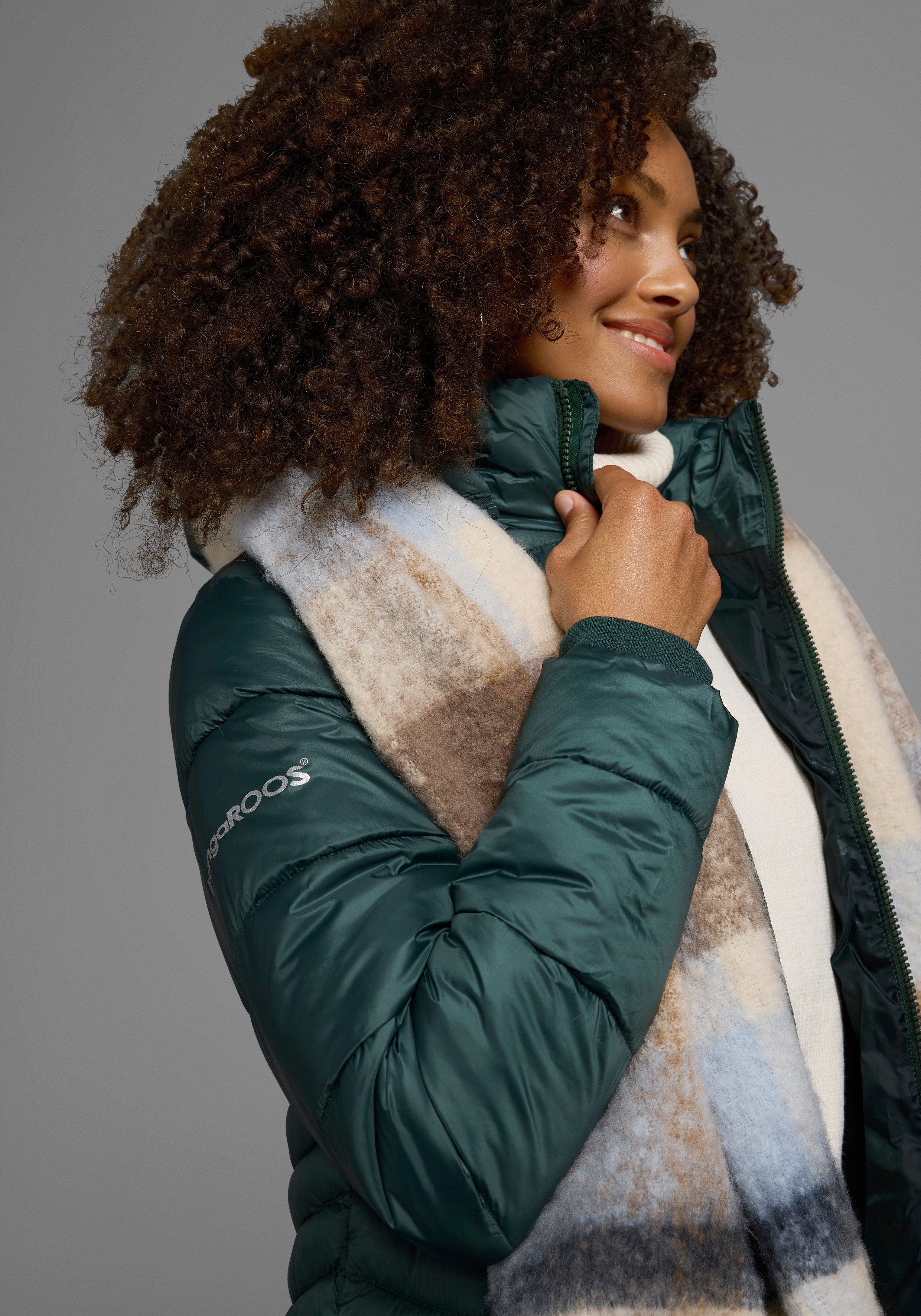 KangaROOS Steppmantel mit abnehmbarer Kapuze