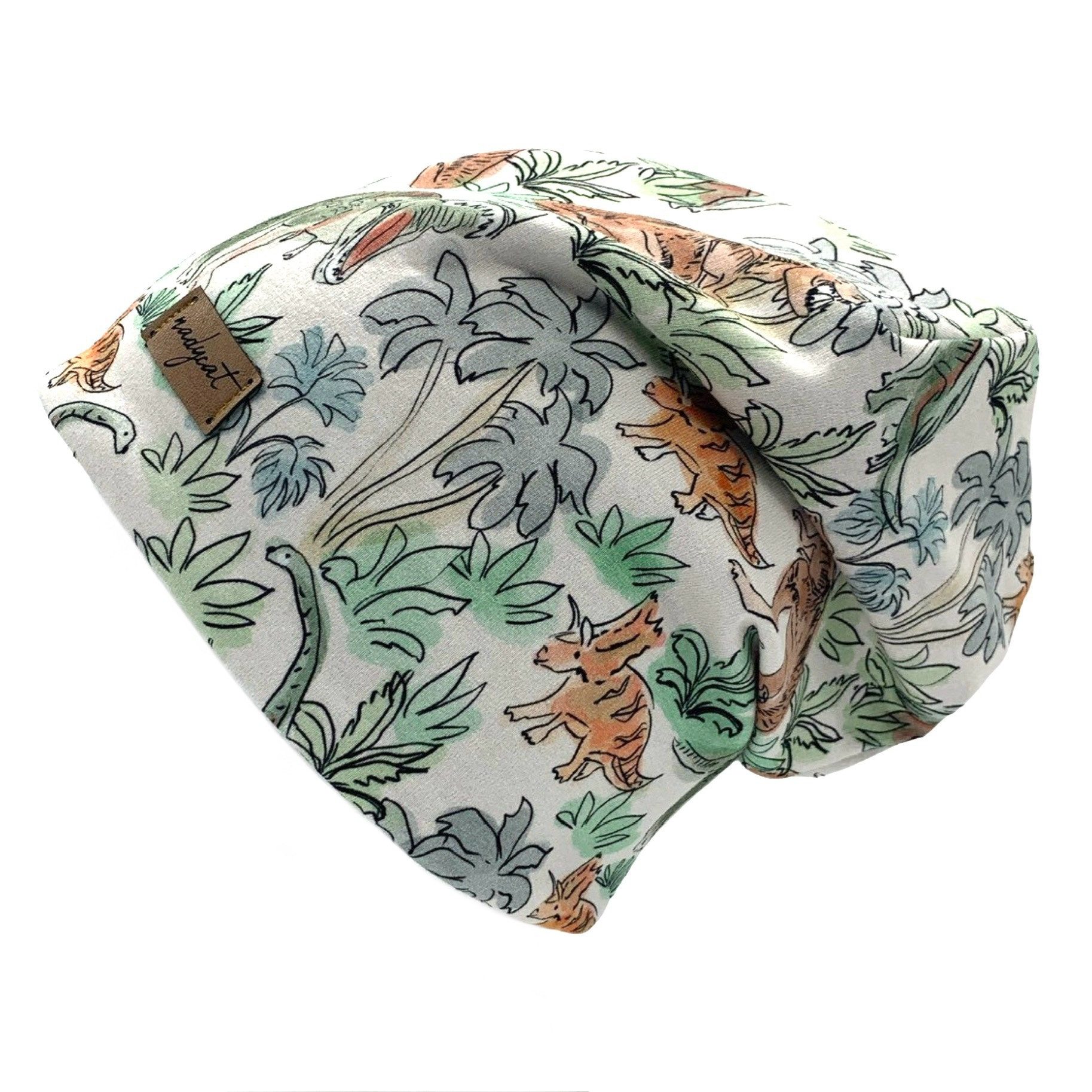 nadycat Beanie DINOSAURIER (2-St., Beanie mit passendem Loop) handgefertigt günstig online kaufen