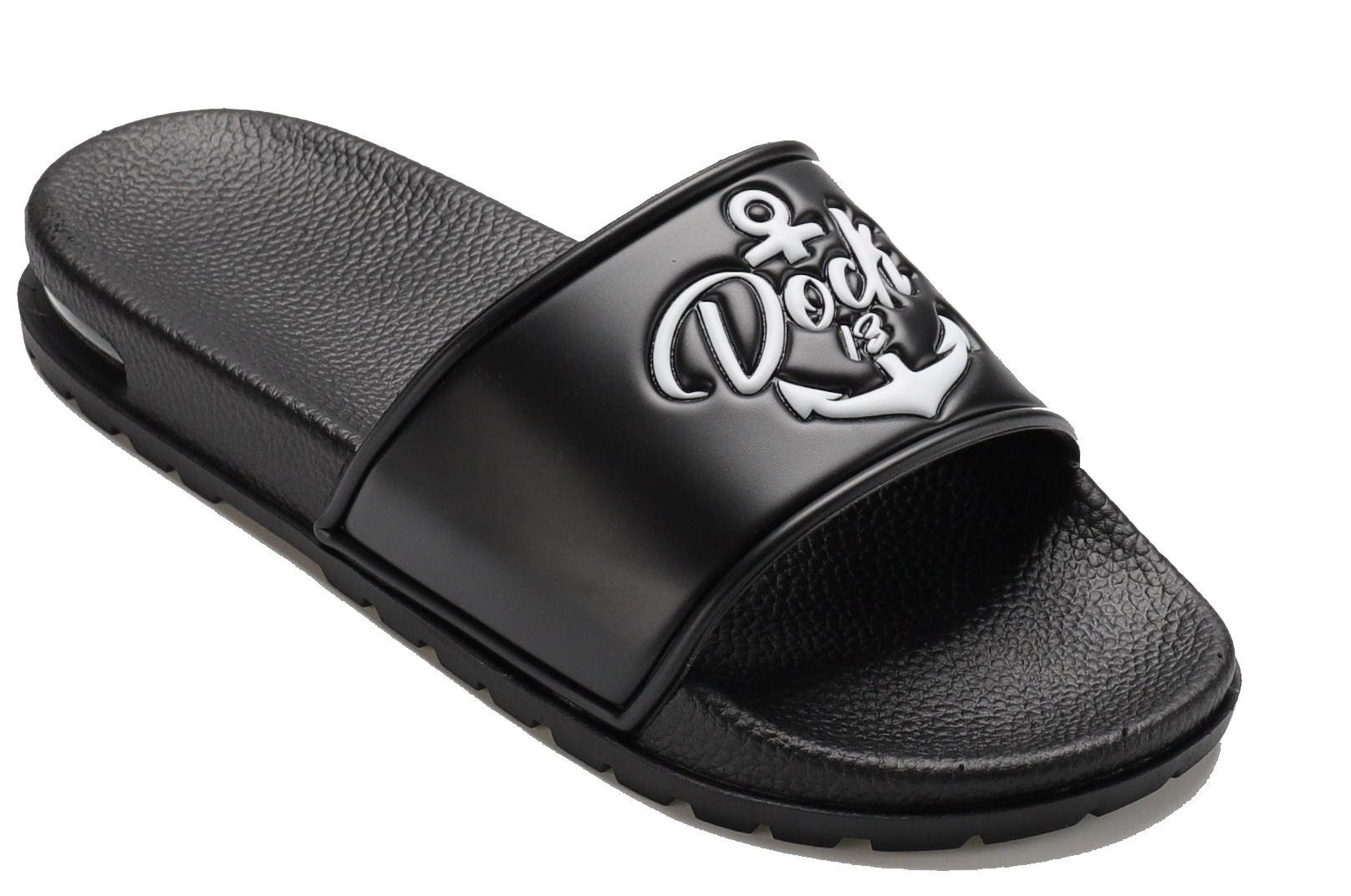 Dock13 Dock13 Unisex-Erwachsene Badelatschen Hausschuhe „Wismar“ Schwarz 45 günstig online kaufen